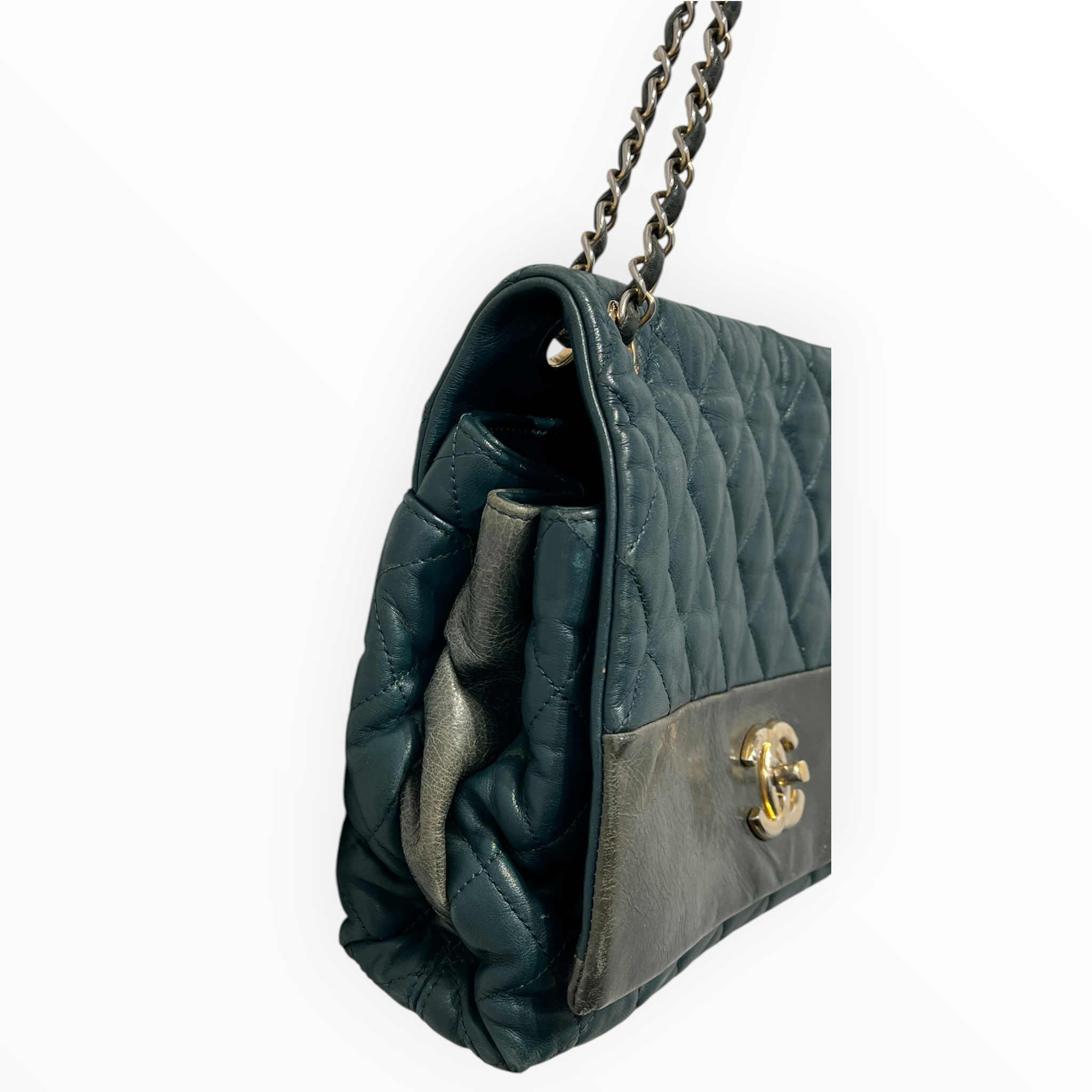 CHANEL/Bag/Leather/GRN/MEDIUM SOFT ELEGANCE FLAP view 6