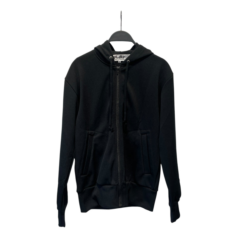 PLAY COMME des GARCONS/Zip Up Hoodie/S/Polyester/BLK/