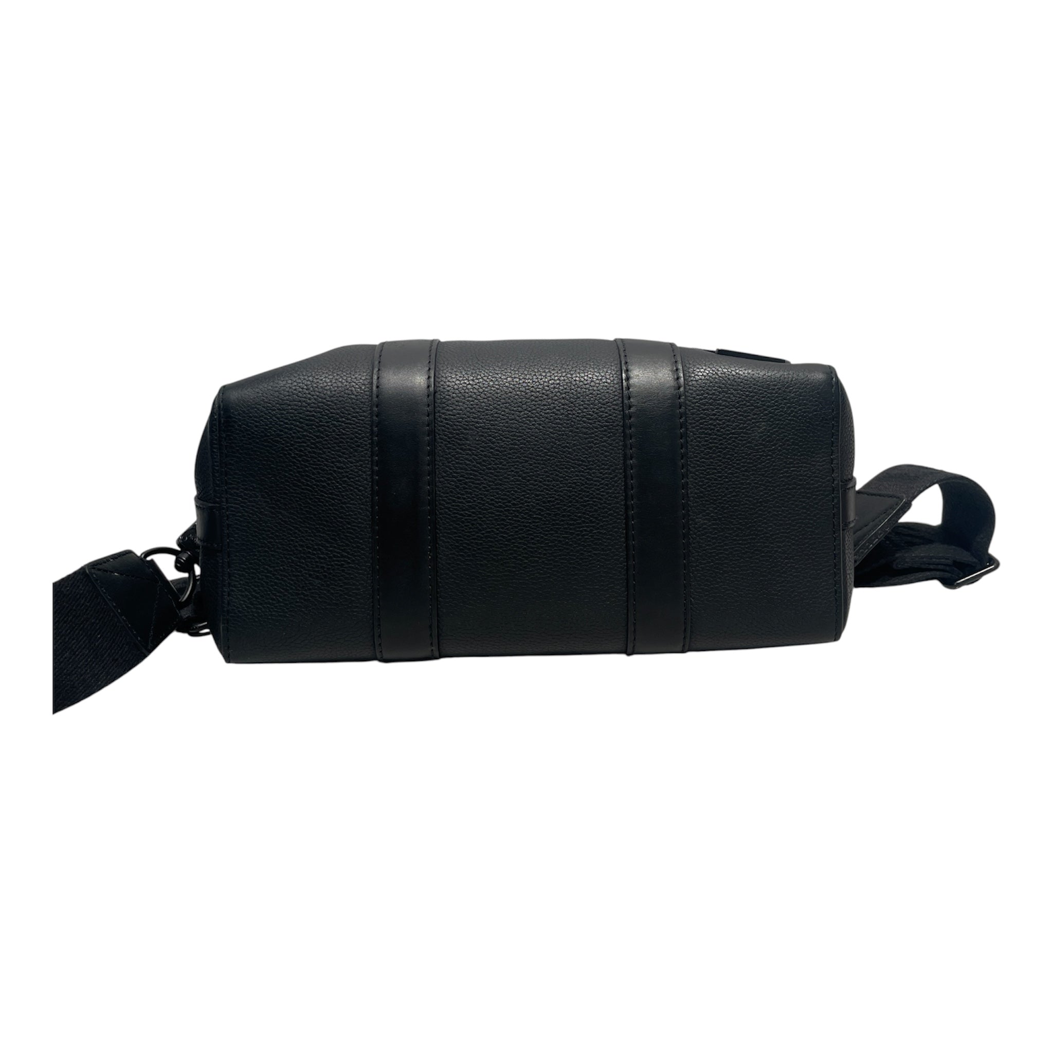 LOUIS VUITTON/Cross Body Bag/Leather/BLK/KEEPALL CITY view 6