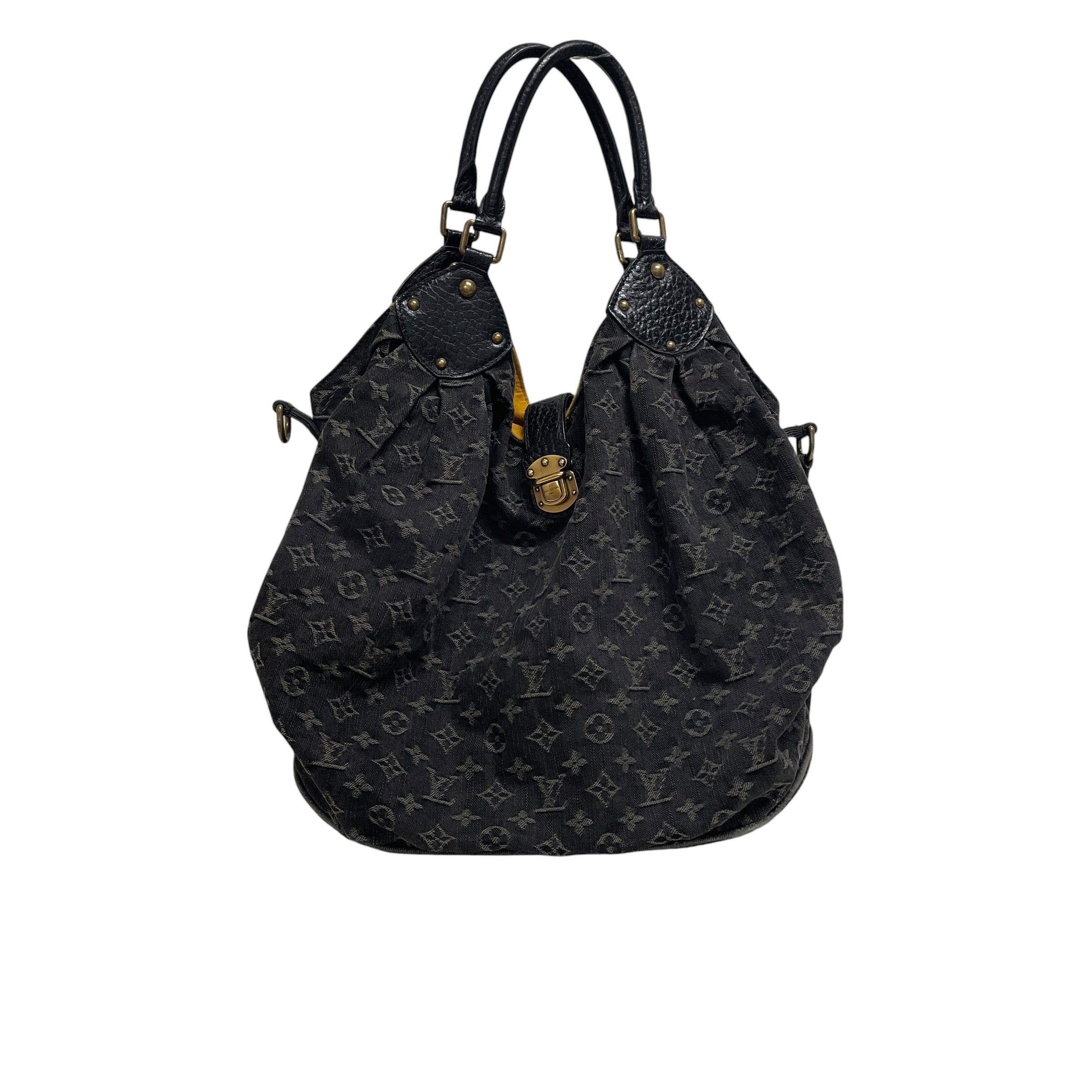 LOUIS VUITTON/Hand Bag/Monogram/Denim/BLK/YQTDBKR view 1