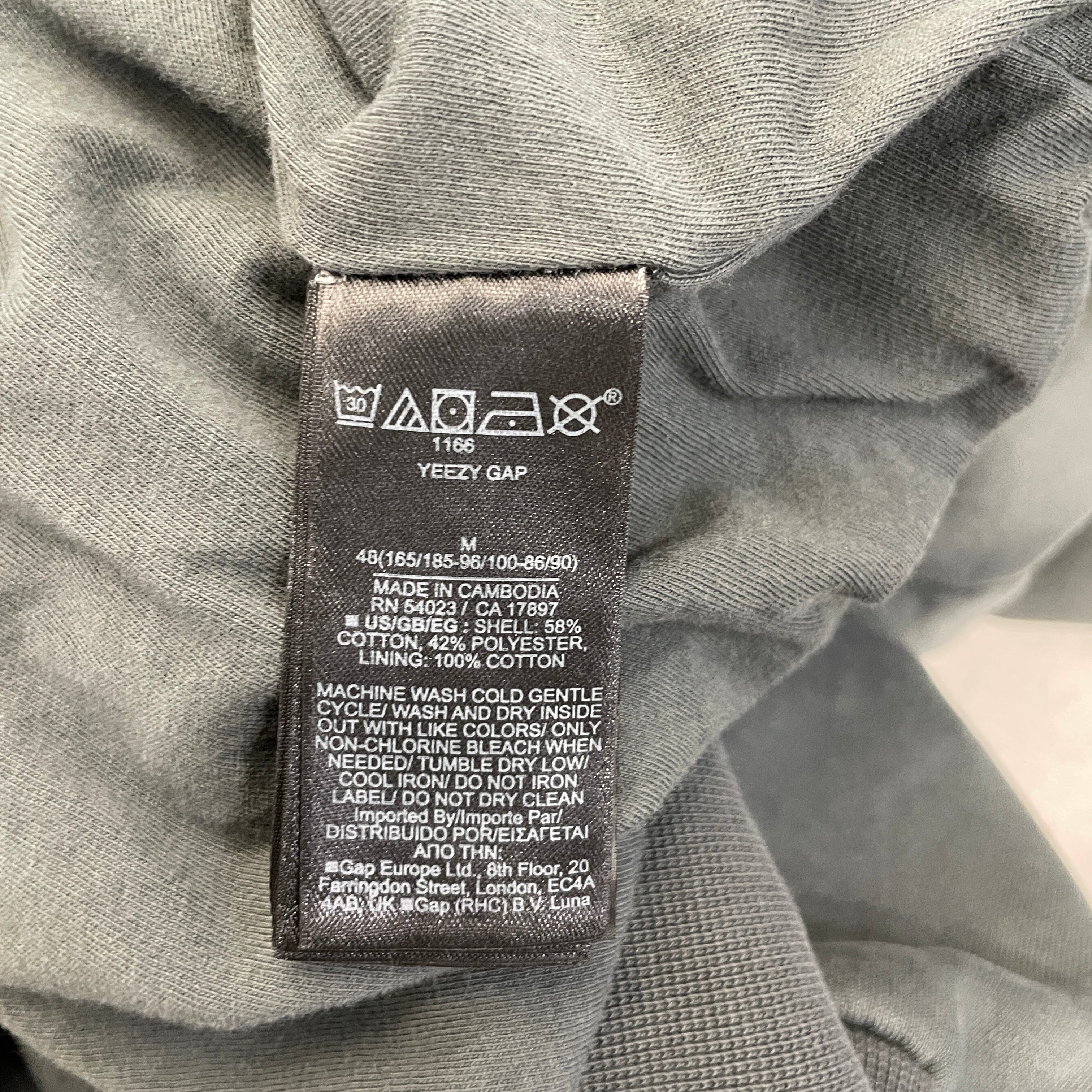 YEEZY GAP ENGINEERED BY BALENCIAGA/Hoodie/M/Cotton/GRN/Oversize/Double Lined view 5