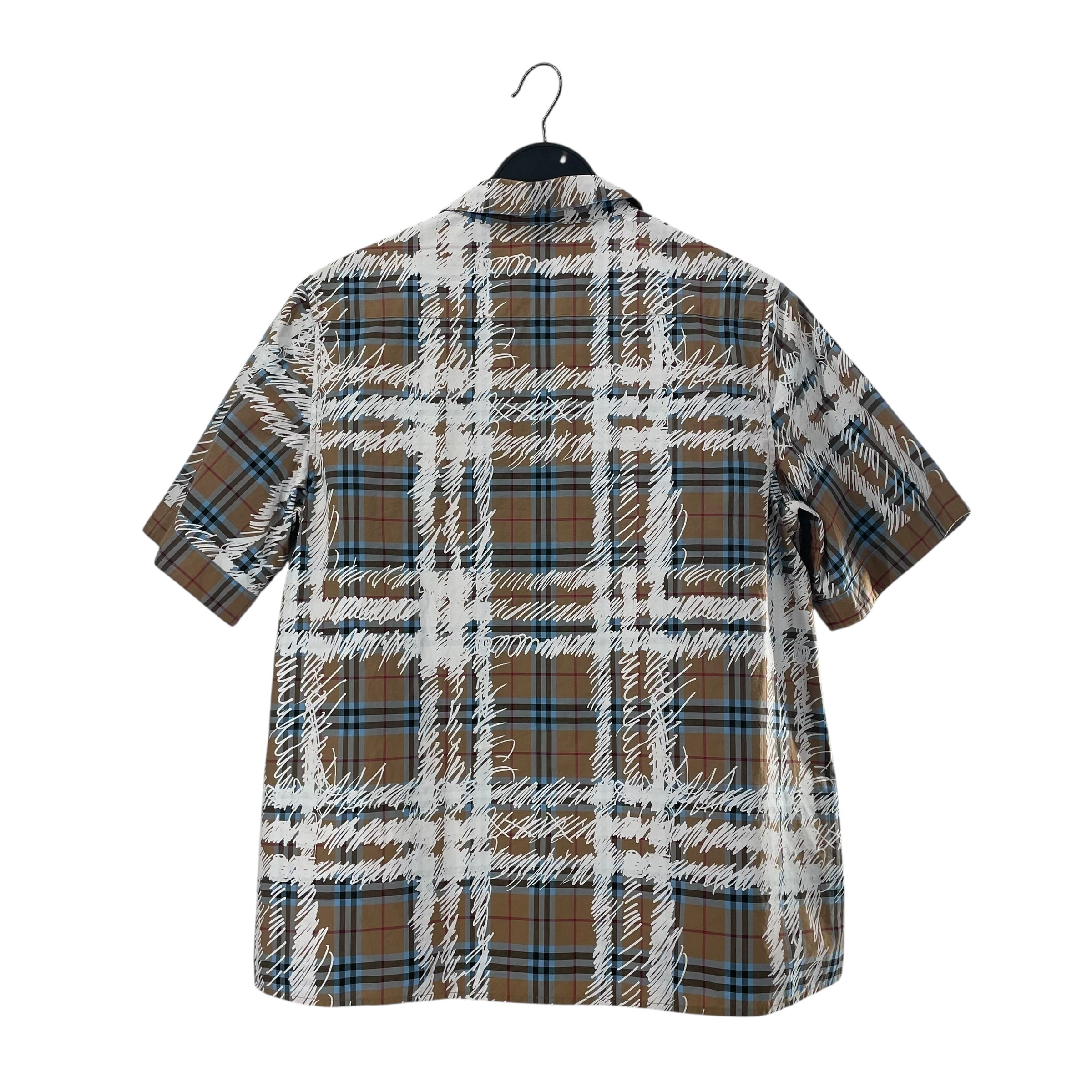 BURBERRY LONDON/SS Shirt/8/Cotton/BEG/Plaid/WHITE SCRIBBLE view 2