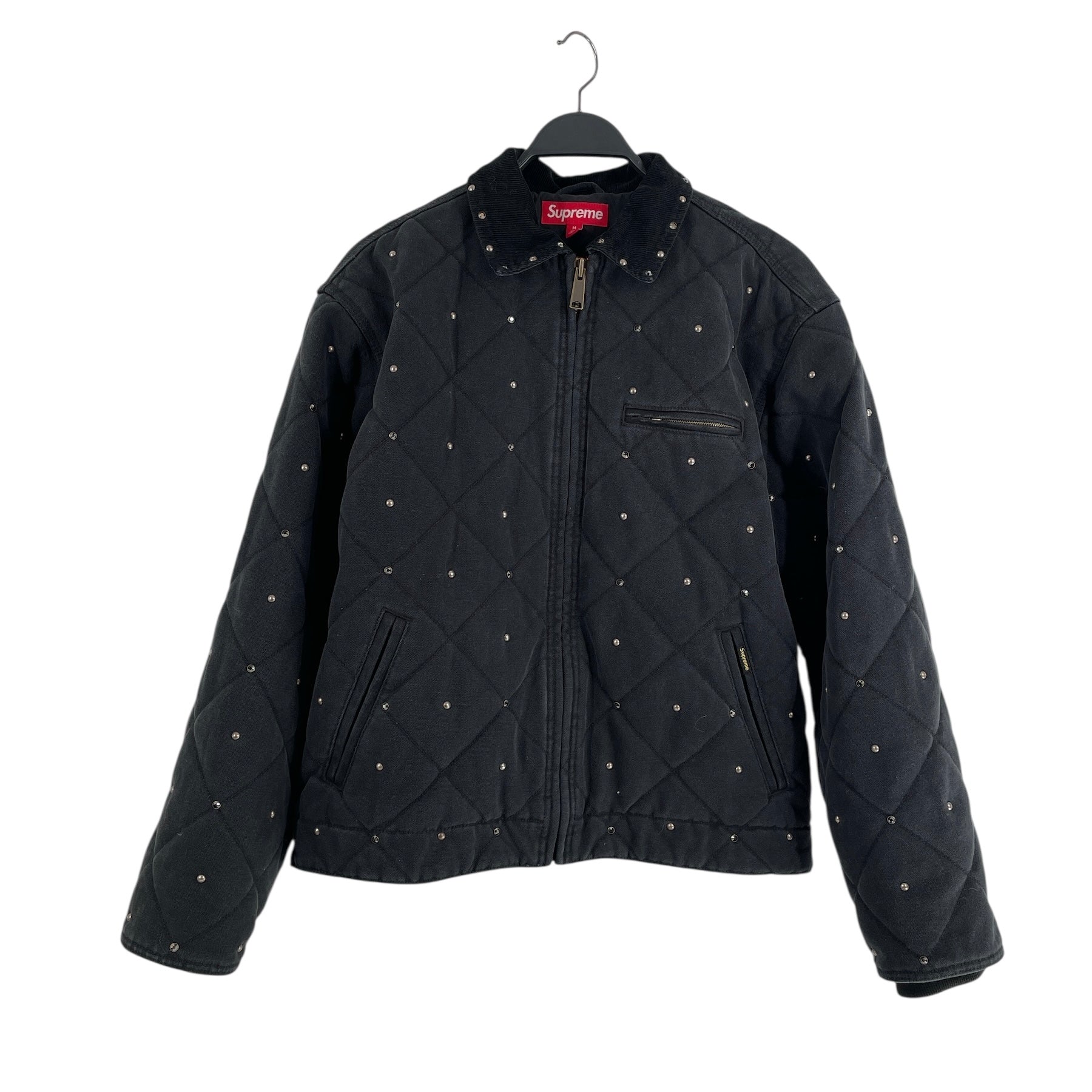 Supreme/b.b.simon/Jacket/M/Cotton/BLK/Polka Dot/QUILTED STUDDED WORK JACKET view 1