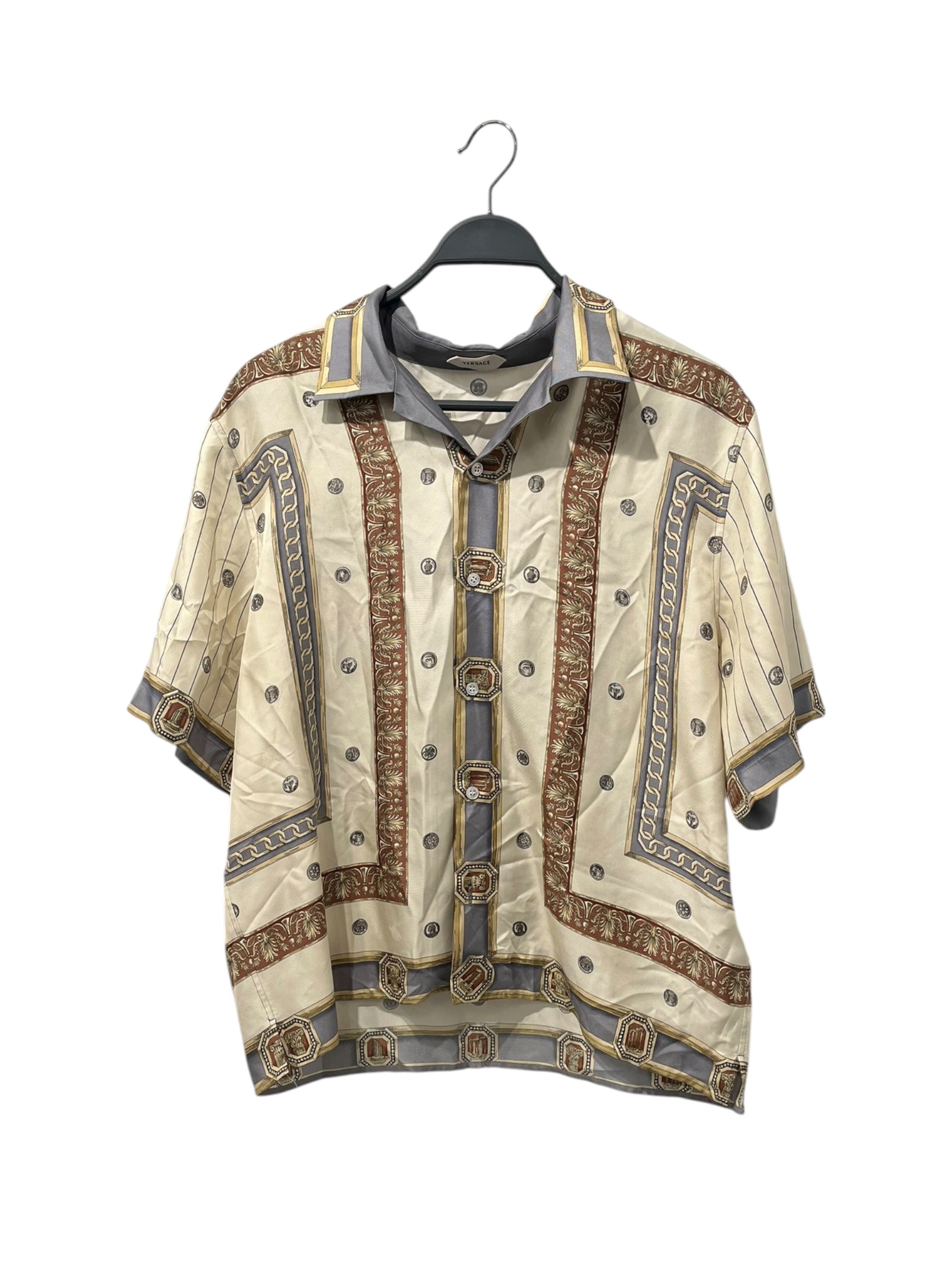 VERSACE/SS Shirt/48/Silk/CRM/All Over Print/"THE RINGMASTER" view 1
