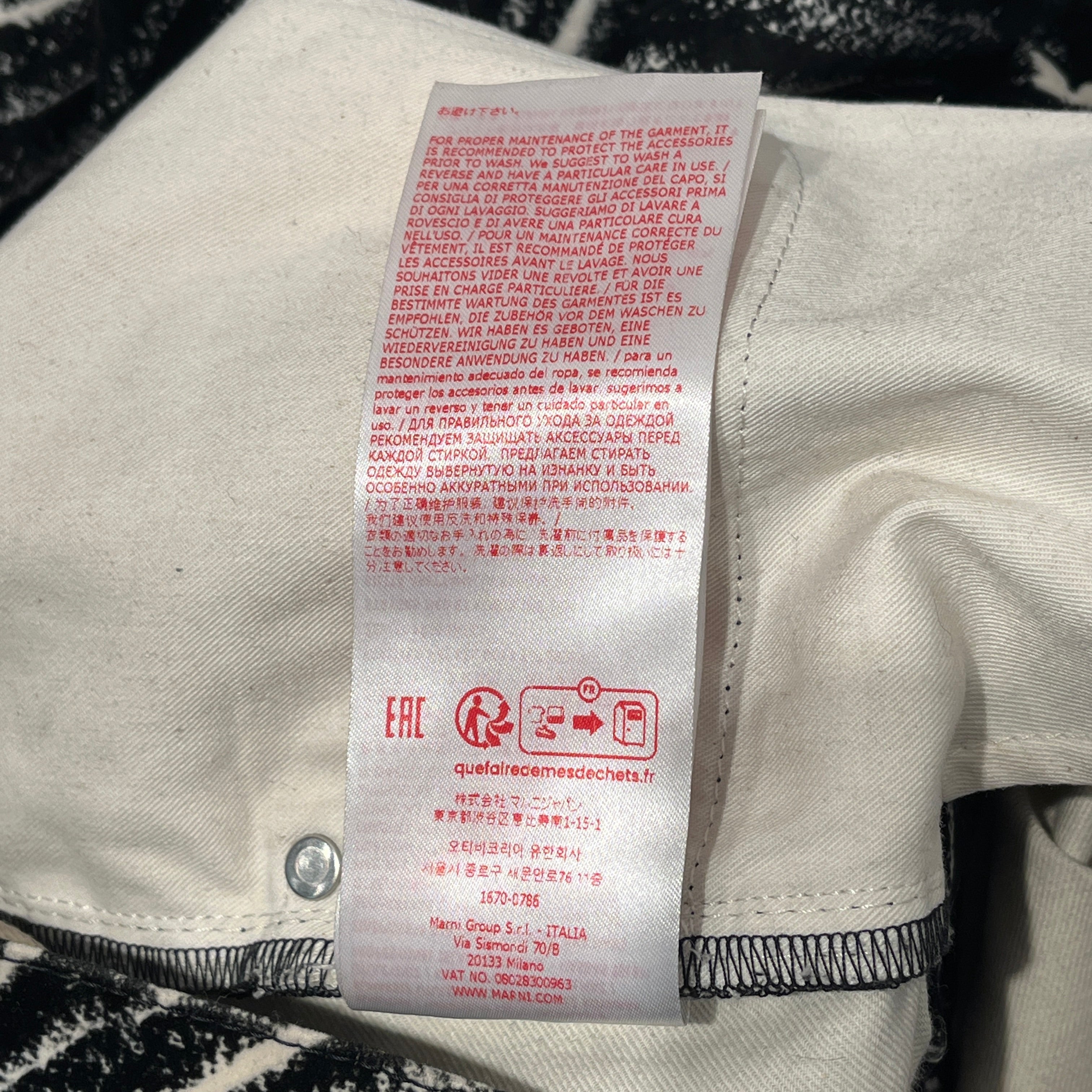 MARNI/Pants/31/BLK/All Over Print/velvet-like crayon pattern view 9