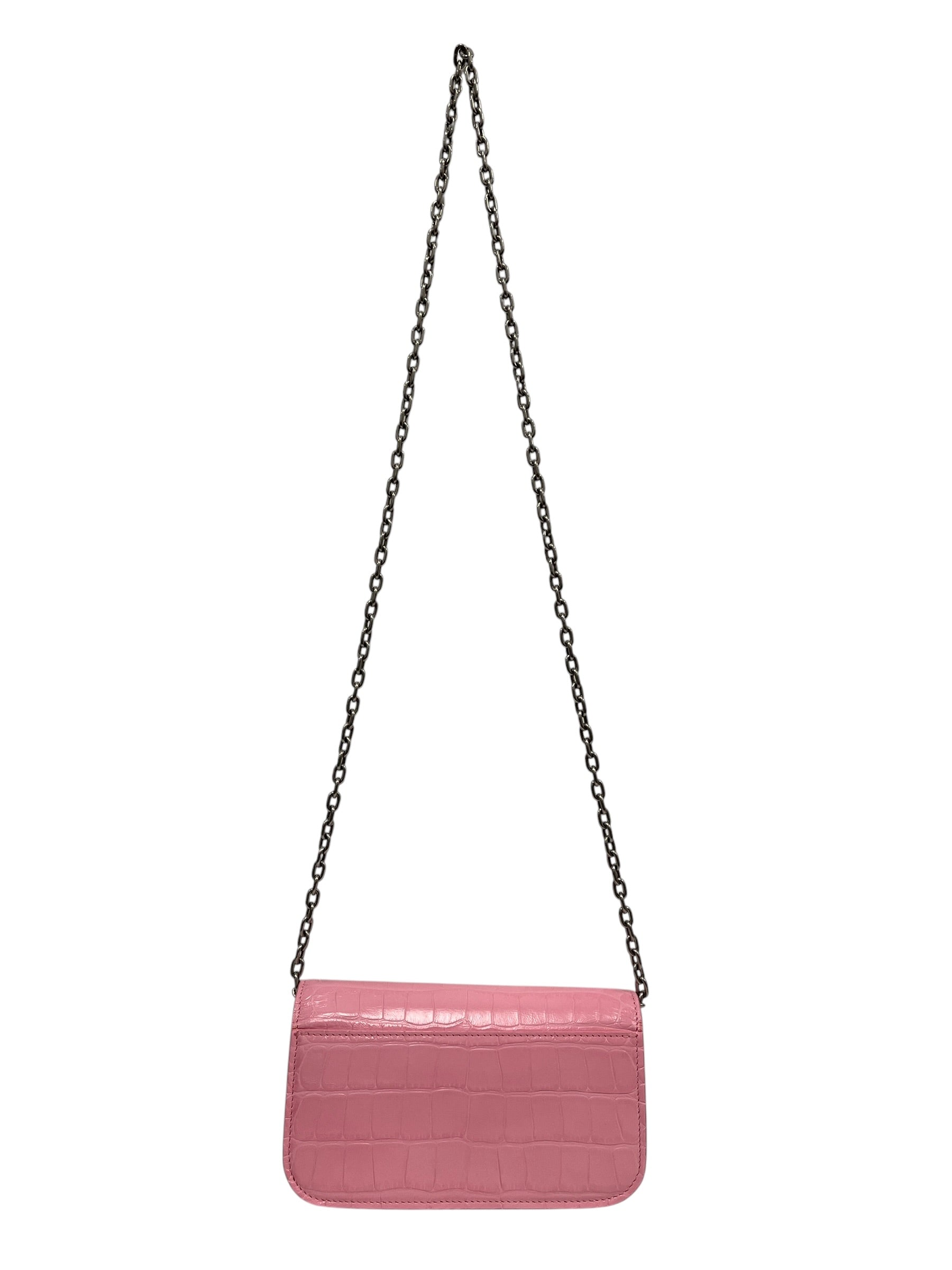 BALENCIAGA/Wallet/Cowhide/PNK/Gossip CrocEmbossed Leather view 1