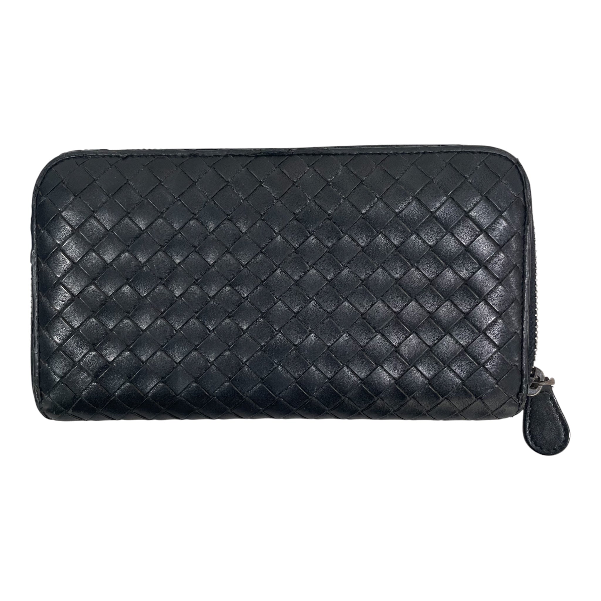 BOTTEGA VENETA/Long Wallet/Leather/BLK/L's/intrecciato clutch/114076v6141 view 1