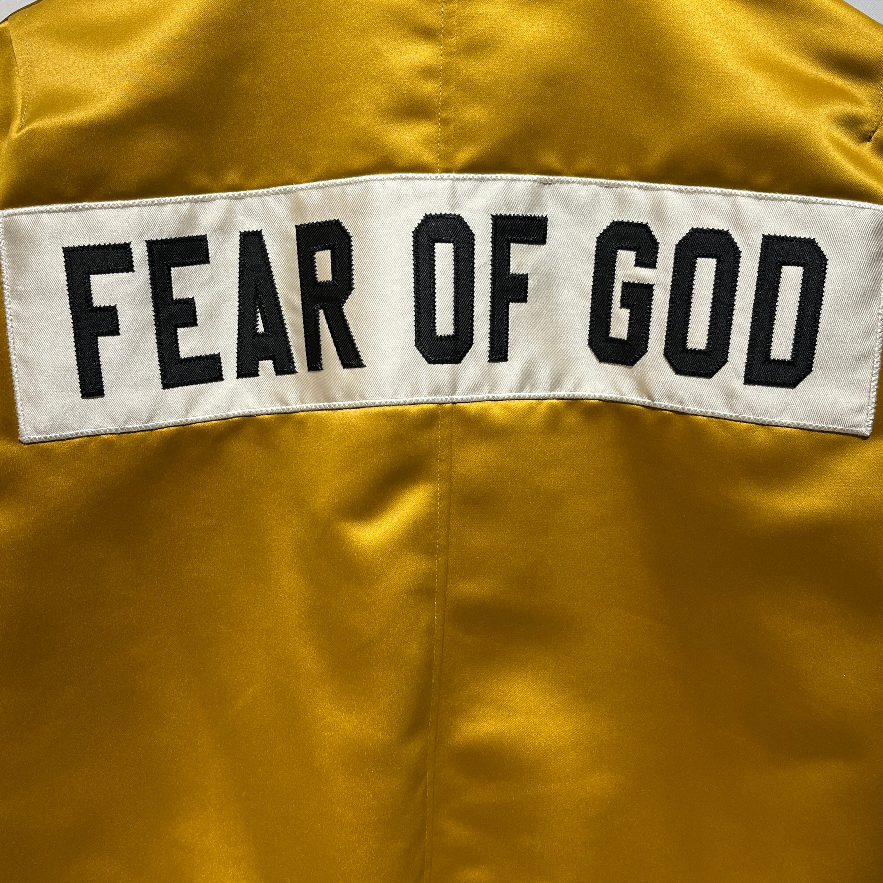 FEAR OF GOD/Jacket/M/Nylon/GLD/fifth collection logo bomber view 4