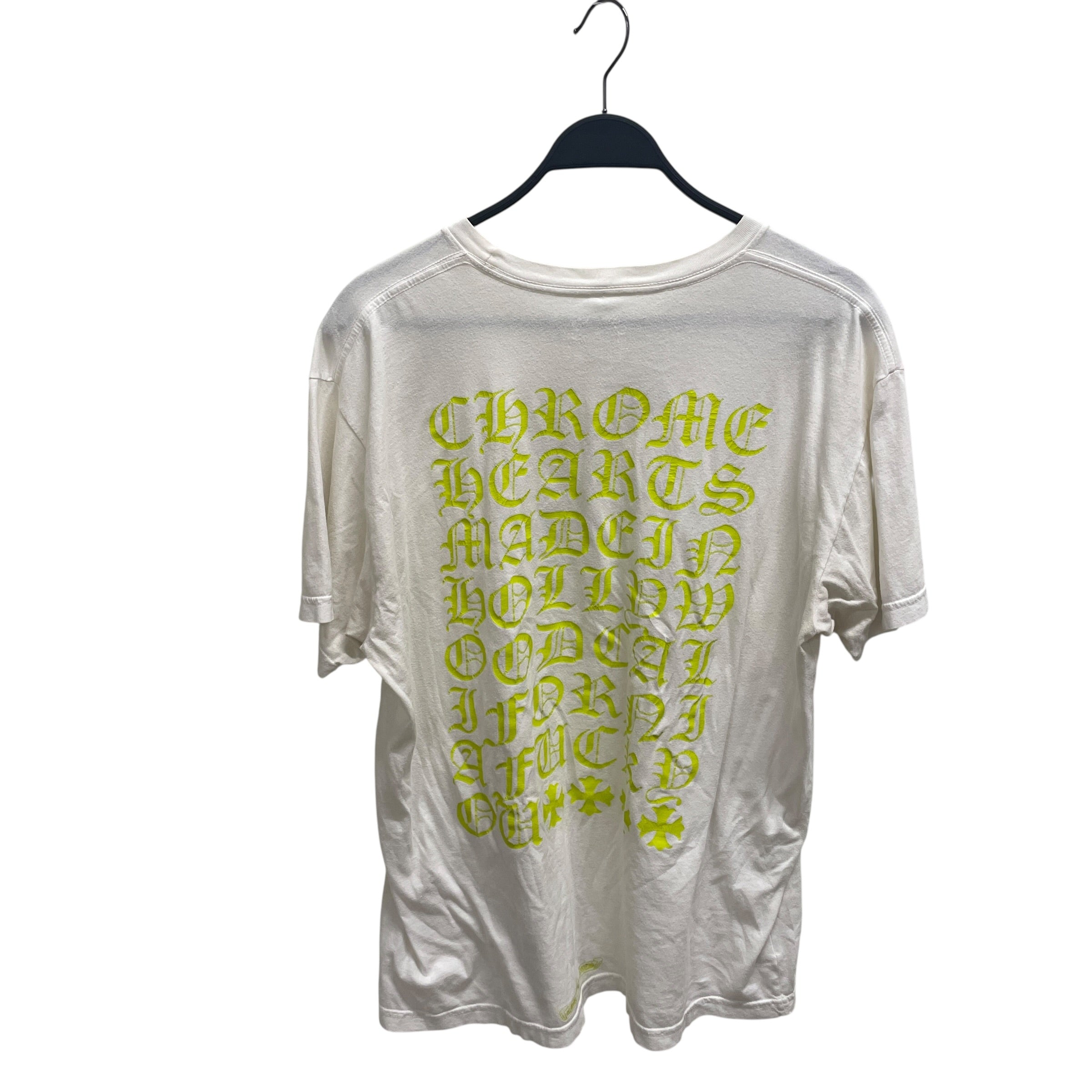 CHROME HEARTS/T-Shirt/XL/Cotton/WHT/YELLOW SCRIPT view 2