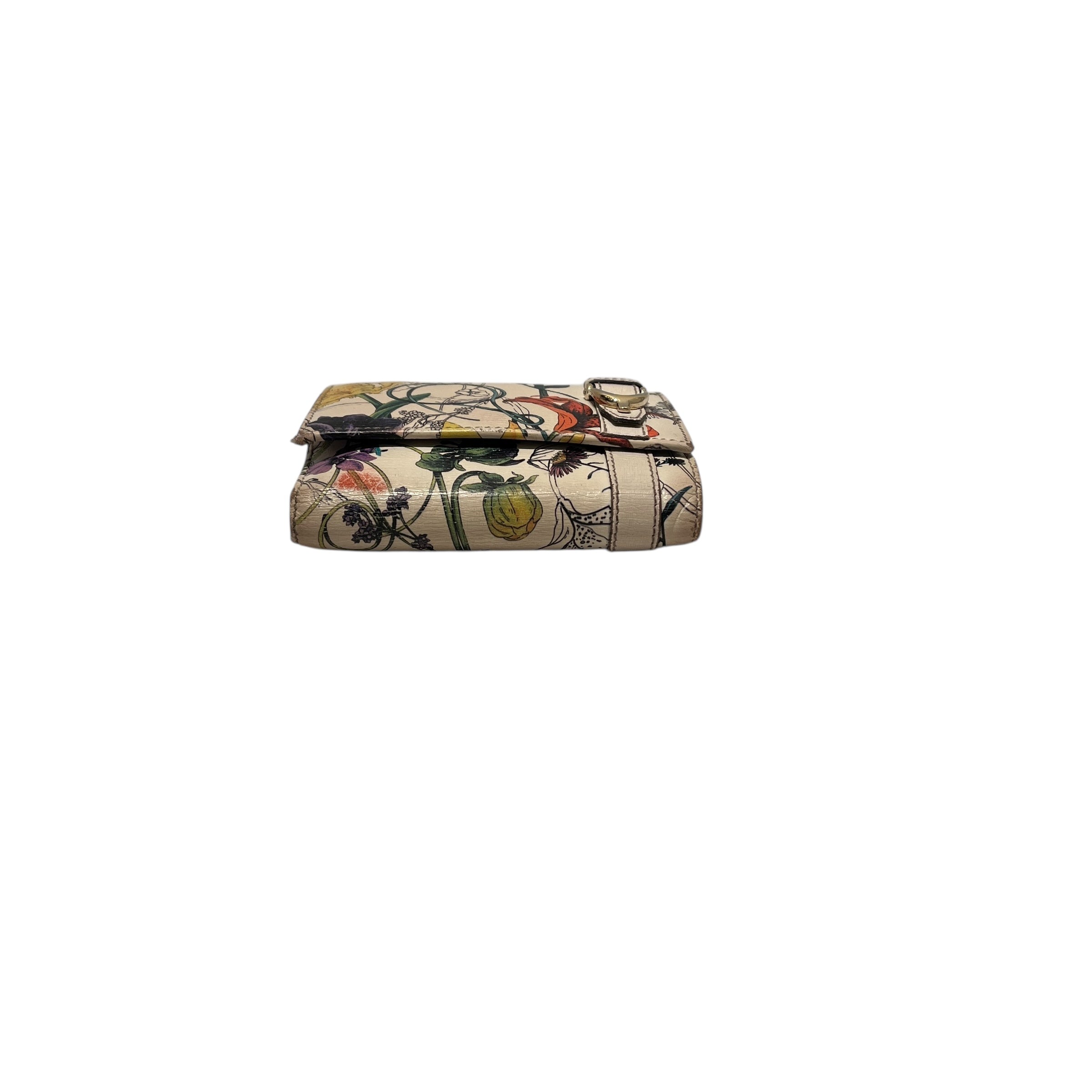 GUCCI/Bifold Wallet/Floral Pattern/Leather/CRM/GUCCI FLORA PRINT BIFOLD view 3