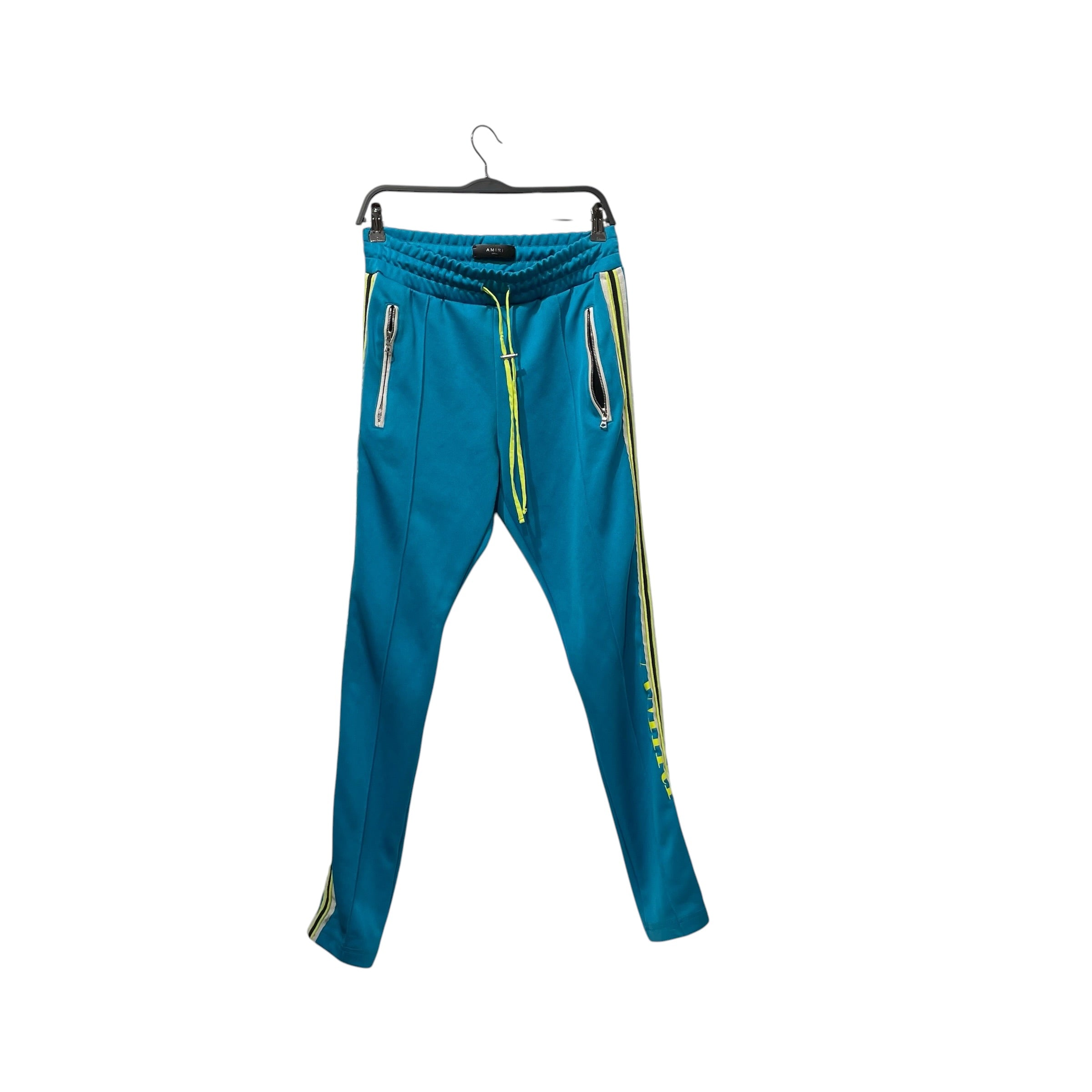 AMIRI/Skinny Pants/S/Polyester/BLU/Joggers/GRN/BLCK STRIPE ON SIDE view 1