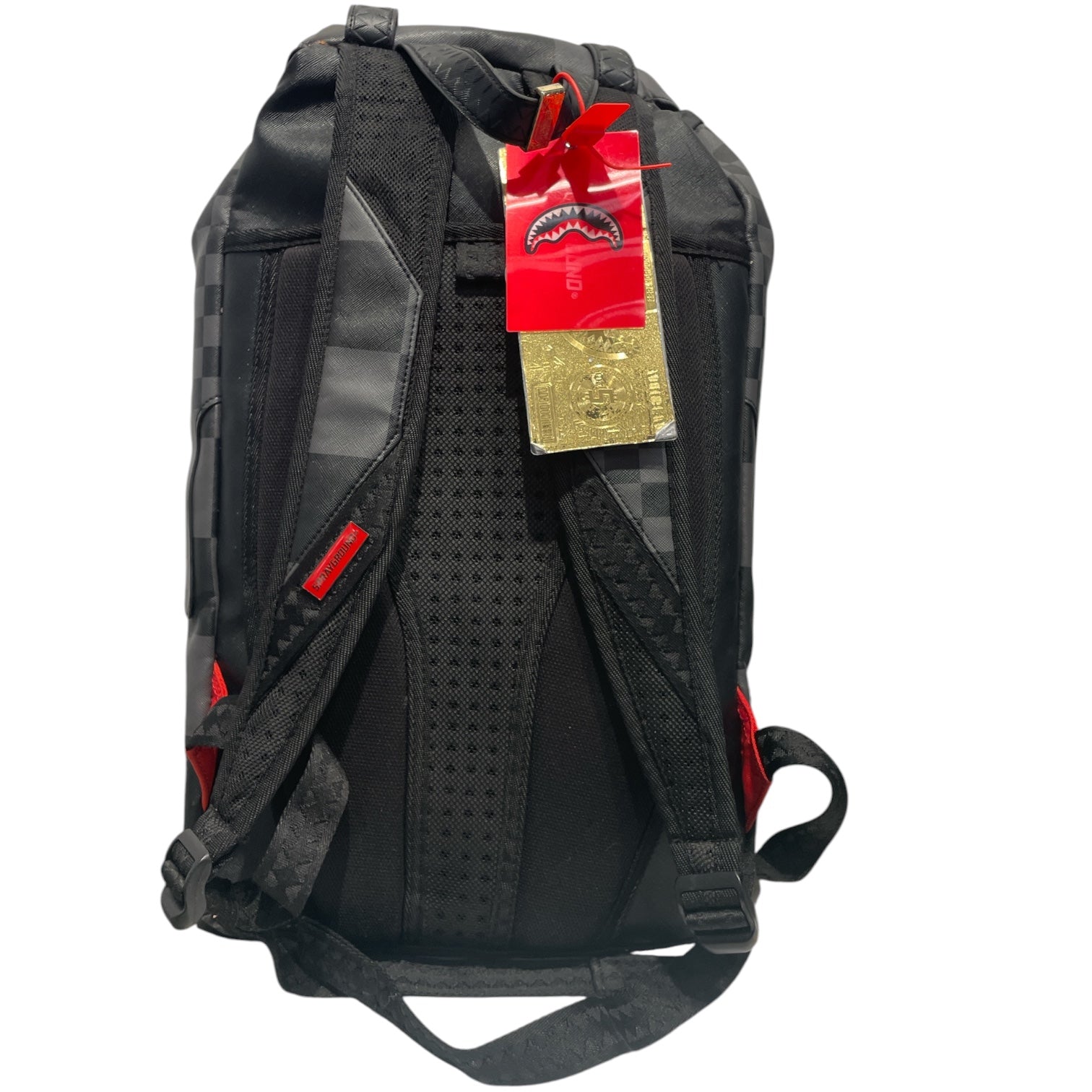 SPRAYGROUND/Backpack/Leather/BLK/FOLD OVER TOP | DRAWSTRING view 2