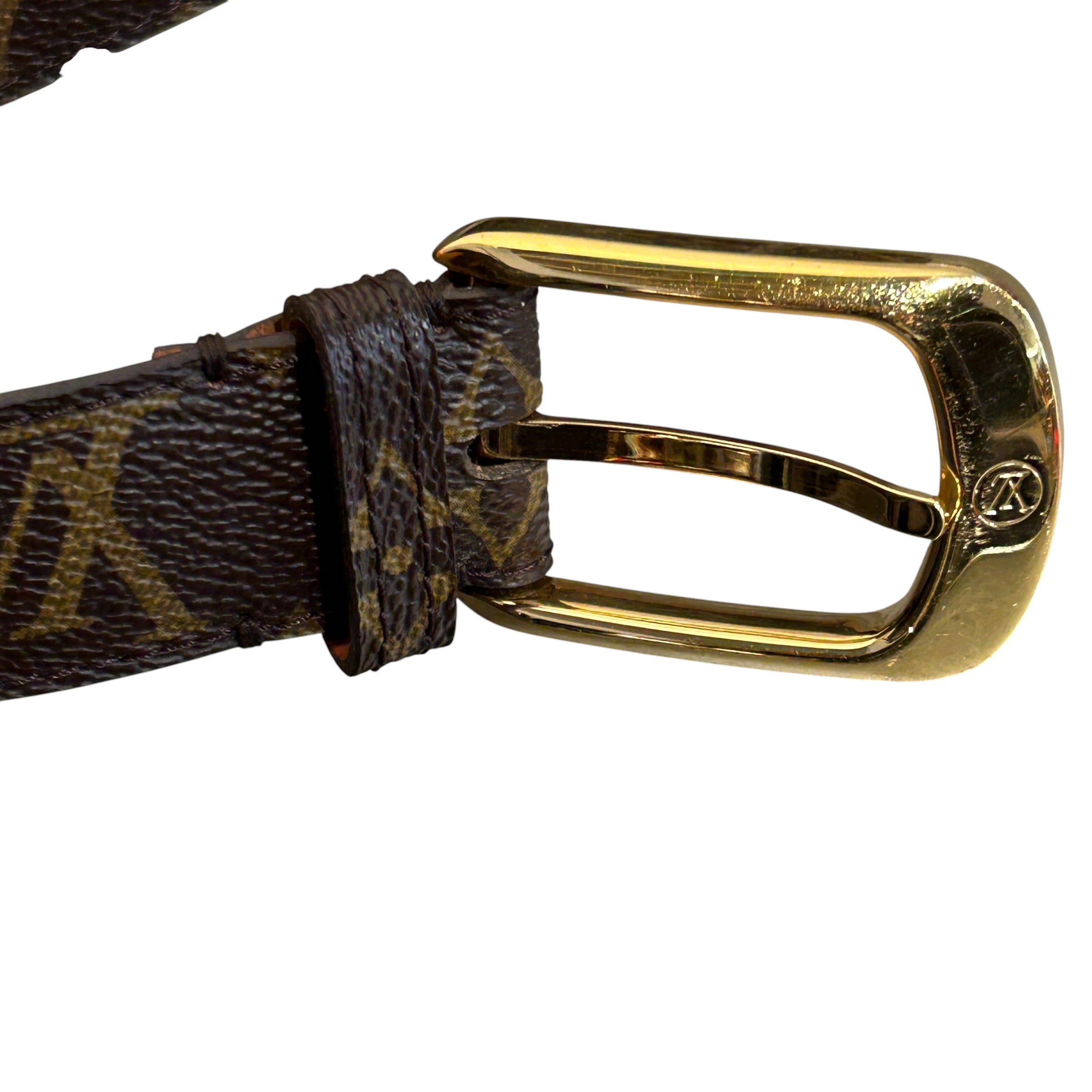 LOUIS VUITTON/Belt/Monogram/Leather/BRW/M's/ view 3