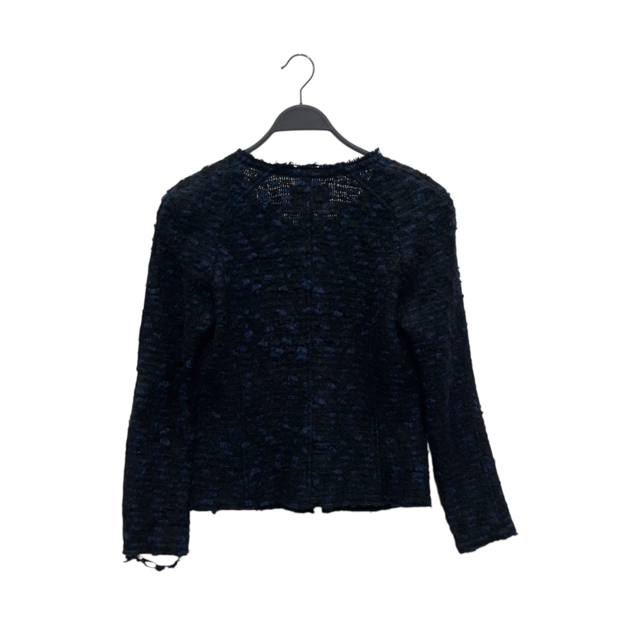 ISABEL MARANT/Jacket/3/Wool/BLK/BLK/BLU TEXTURED WOOL ZIP UP view 2