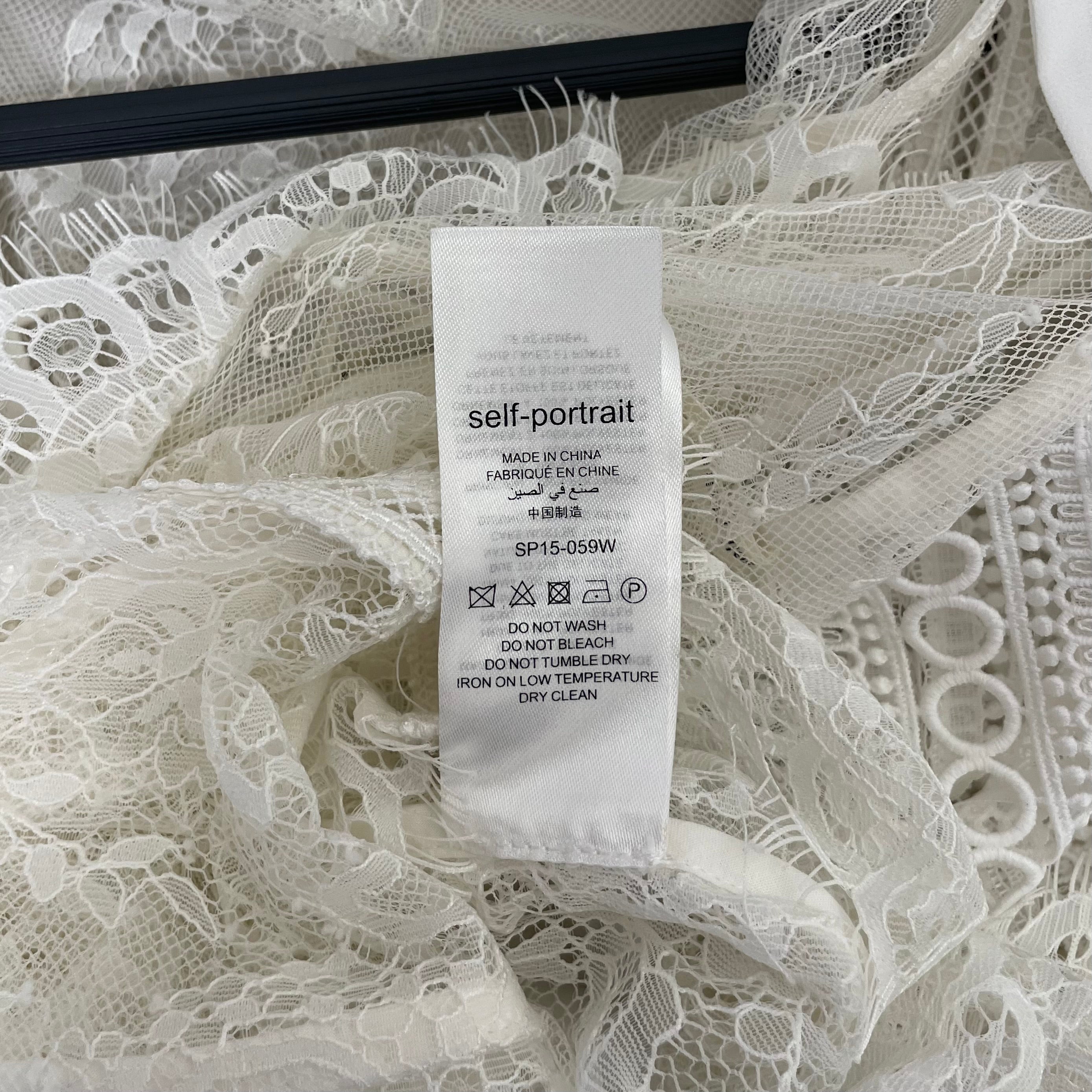 self-portrait/LS Blouse/6/WHT/LACE view 4