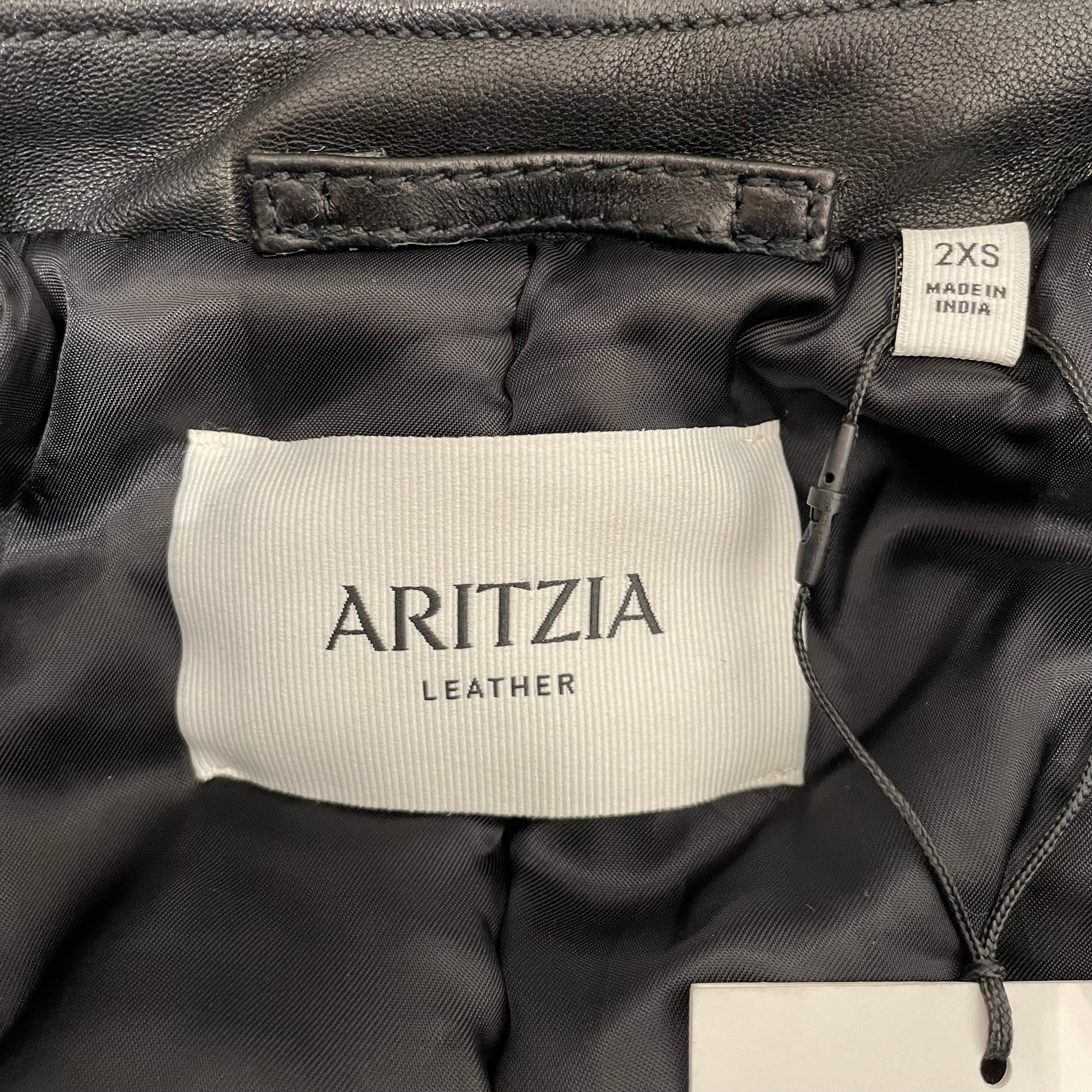 ARITZIA/Leather Jkt/XXS/Leather/BLK/TESTINO view 4