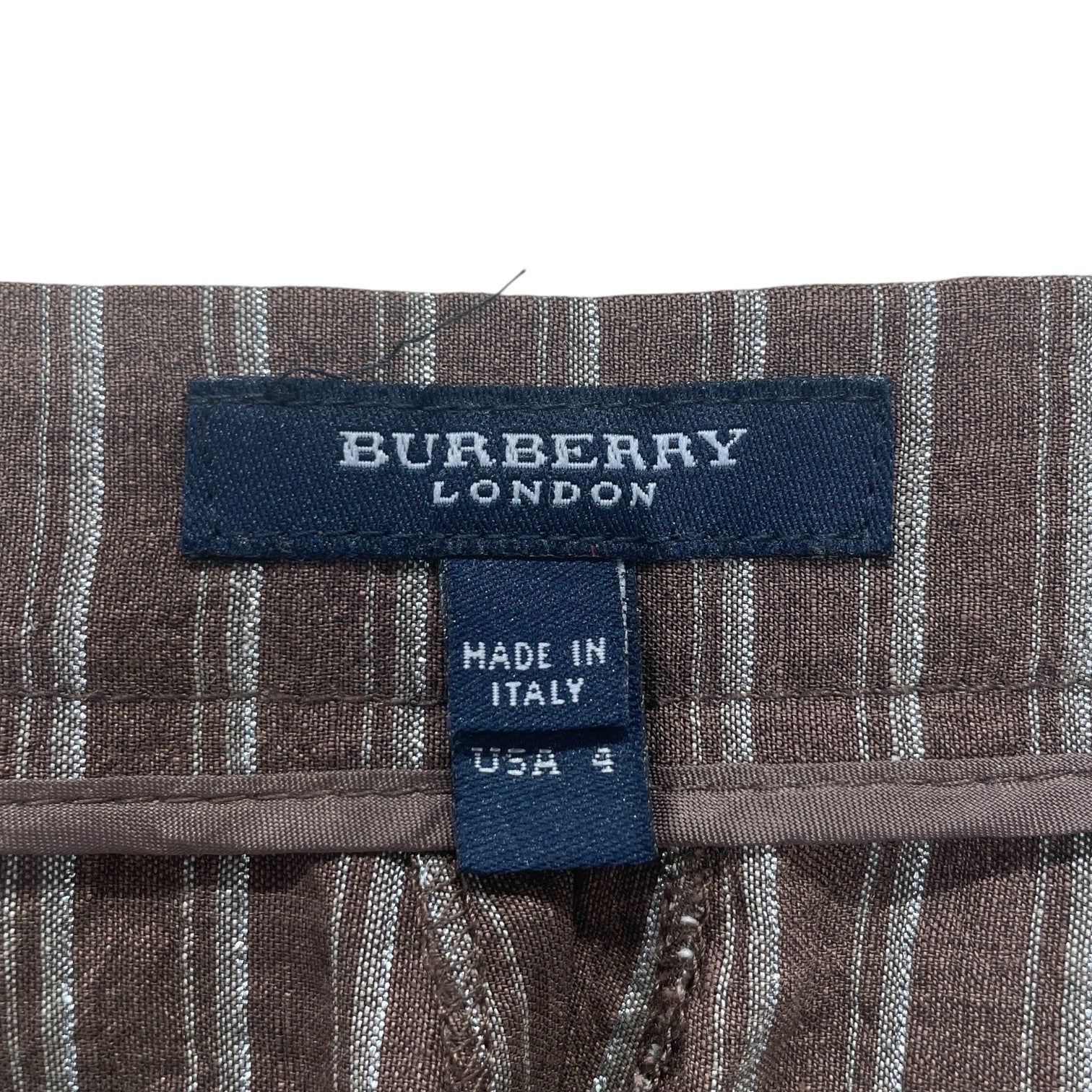 BURBERRY LONDON/Bottoms/4/Stripe/Rayon/BRW/METTALIC VERT STRIPES view 3