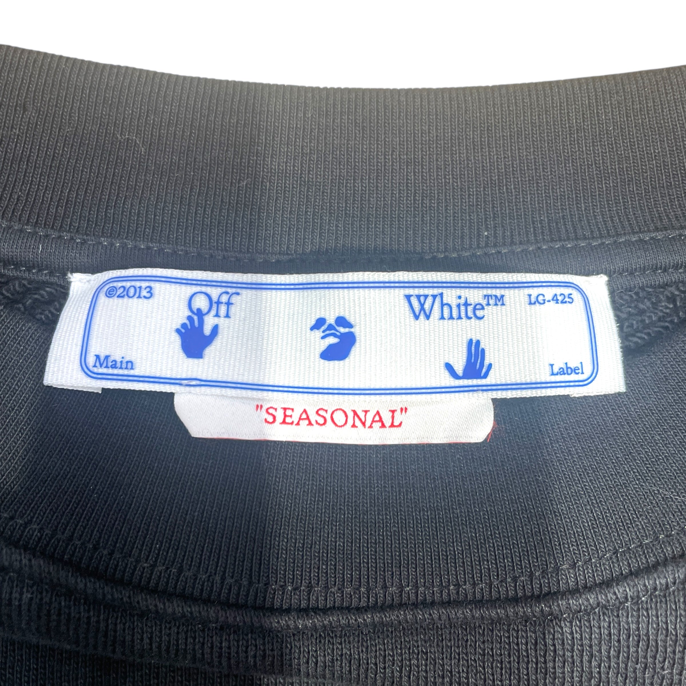 OFF-WHITE/Sweatshirt/M/Graphic/Cotton/BLK/CROPPED RHINESTONE view 3