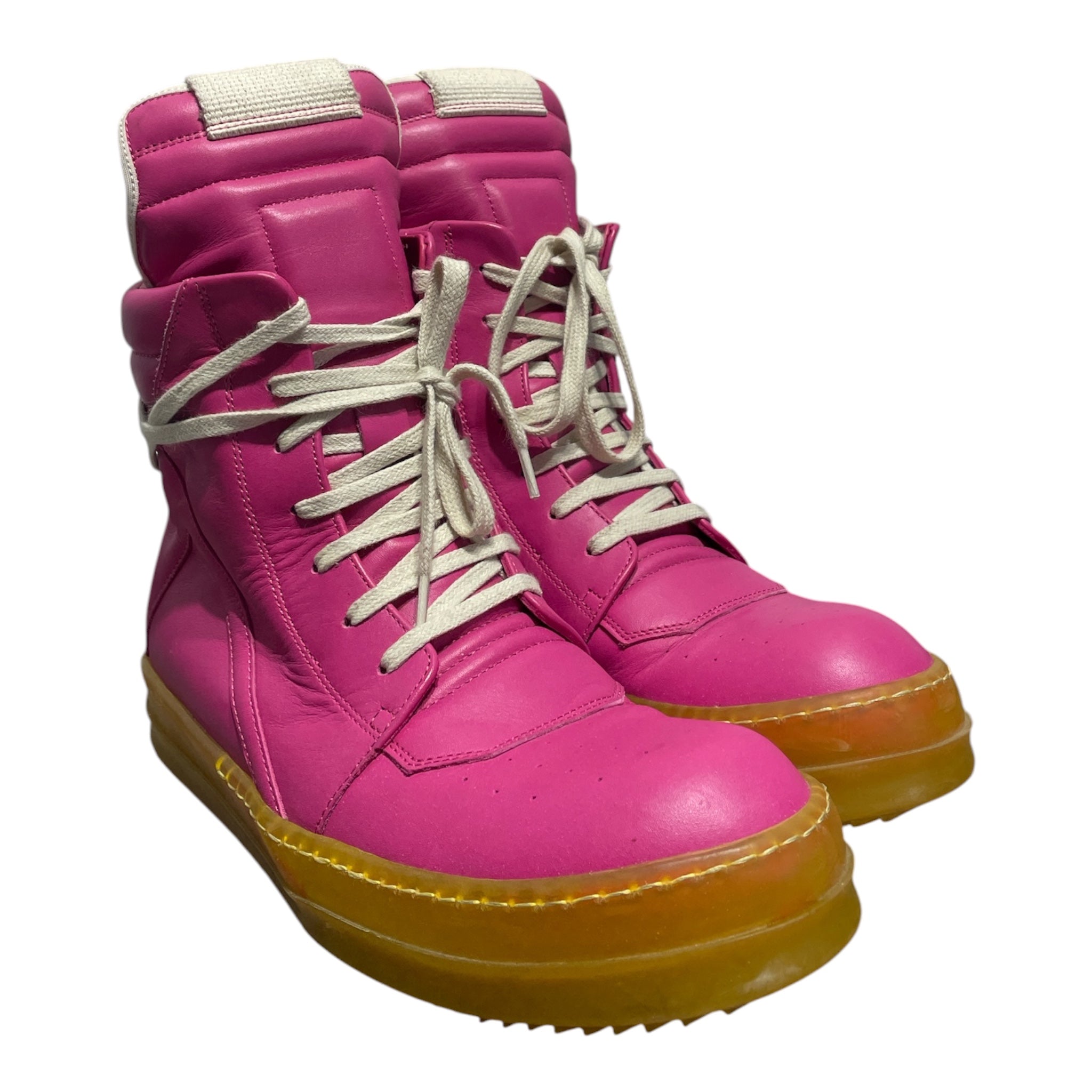 Rick Owens/Hi-Sneakers/EU 39/Leather/PNK/hot pink geobasket view 1