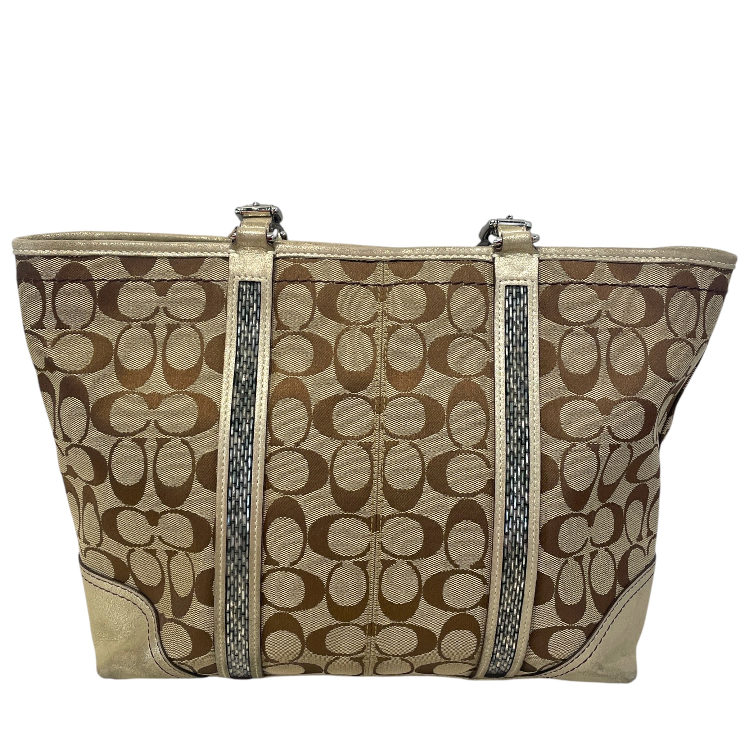 COACH/Tote Bag/Monogram/BRW/METALLIC GALLERY view 2