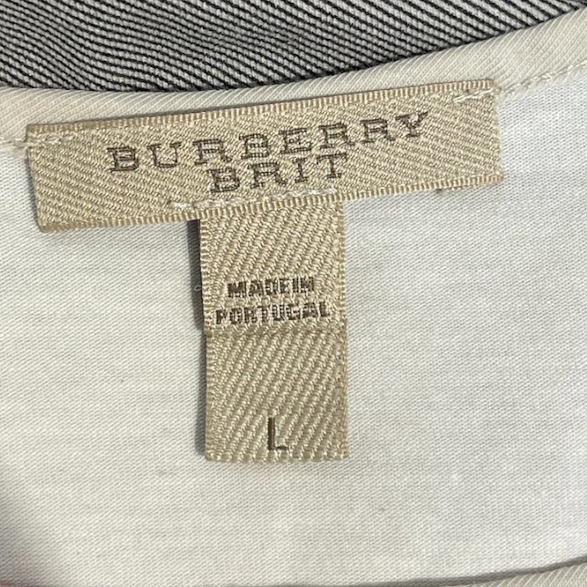BURBERRY BRIT/T-Shirt/L/Plaid/Cotton/WHT/WHITE T-SHIRT RED GRAY PLAID view 3