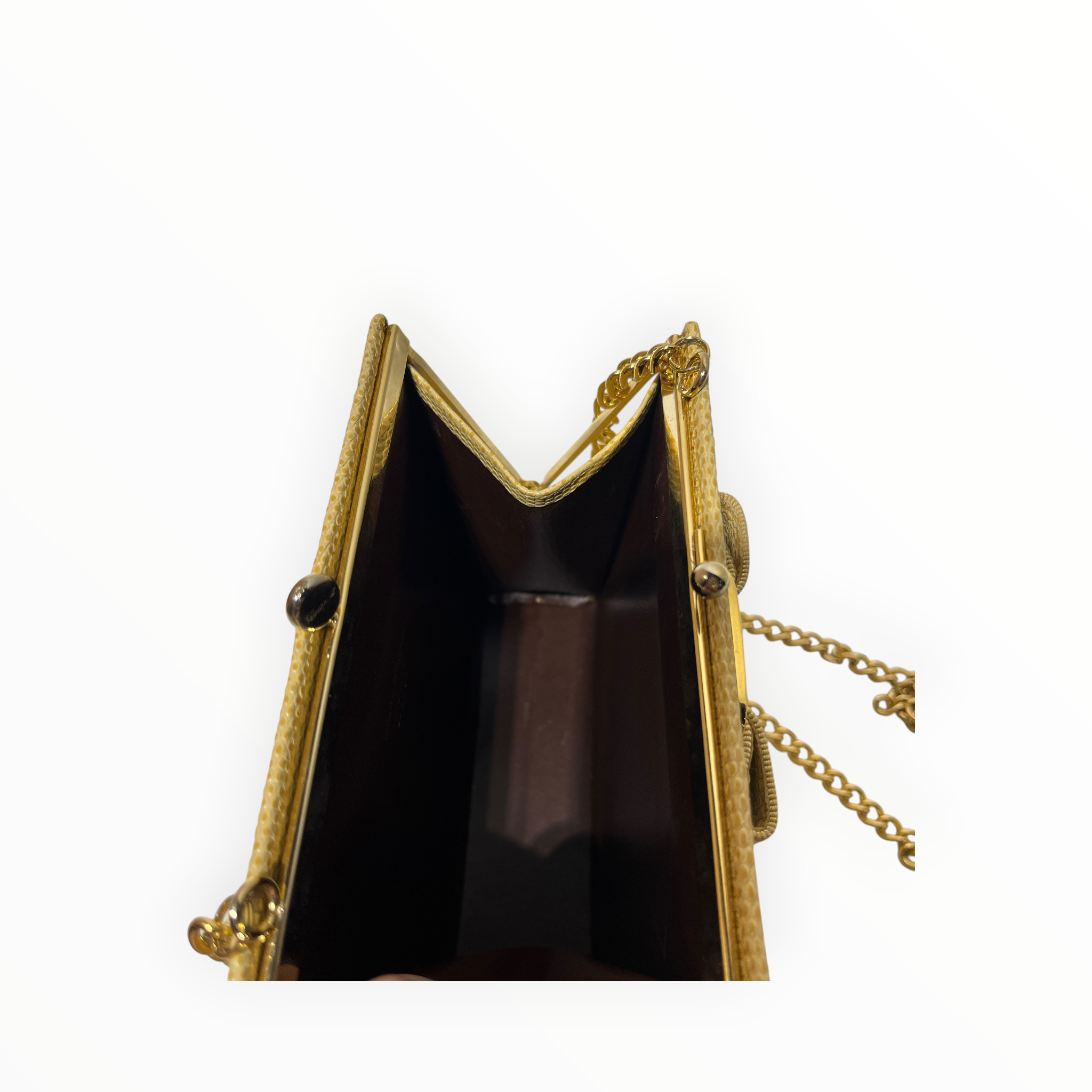 Salvatore Ferragamo/Cross Body Bag/Leather/BEG/vara bow mini chain view 8