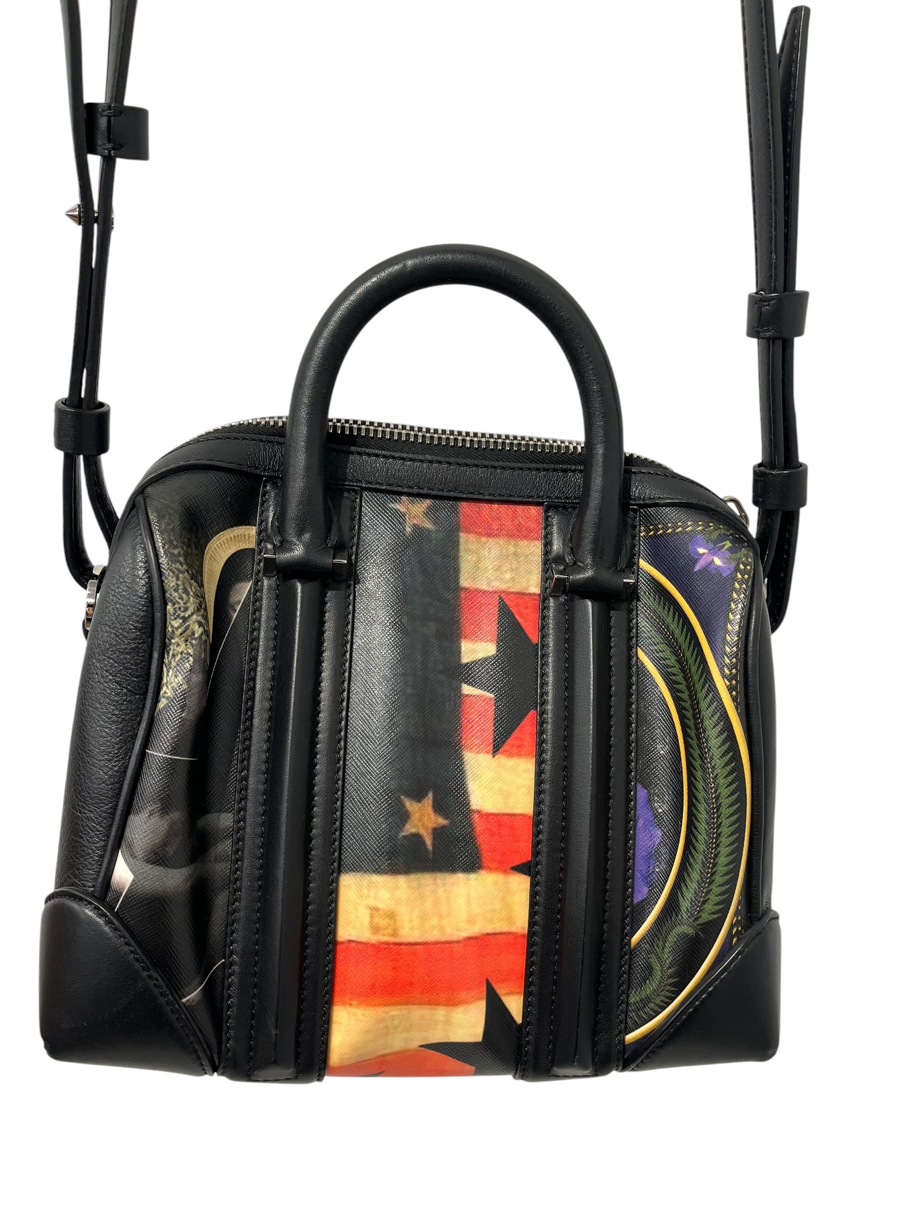 GIVENCHY/Hand Bag/All Over Print/Leather/BLK/'LUCREZIA' AMERICAN FLAG view 4