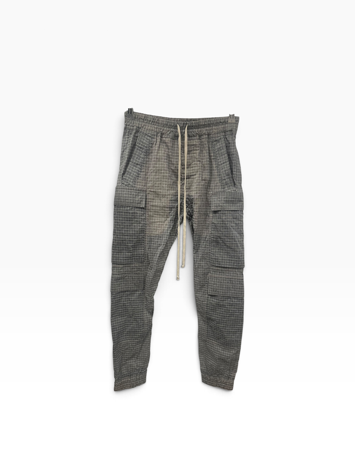 Rick Owens/Skinny Pants/36/Nylon/GRY/Stripe/RIPSTOP CARGO view 1