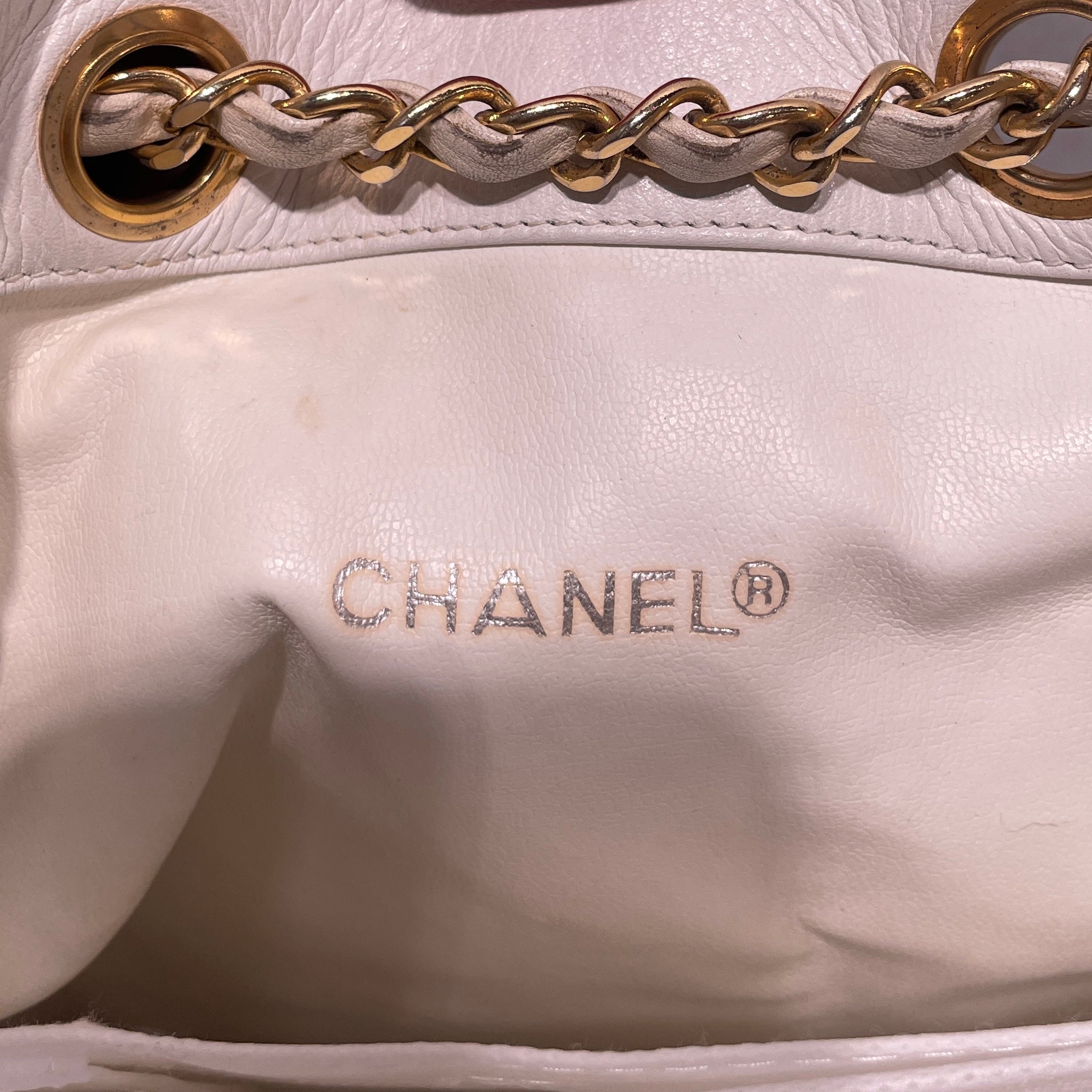 CHANEL/Tote Bag/Cotton/NVY/logo tote view 4
