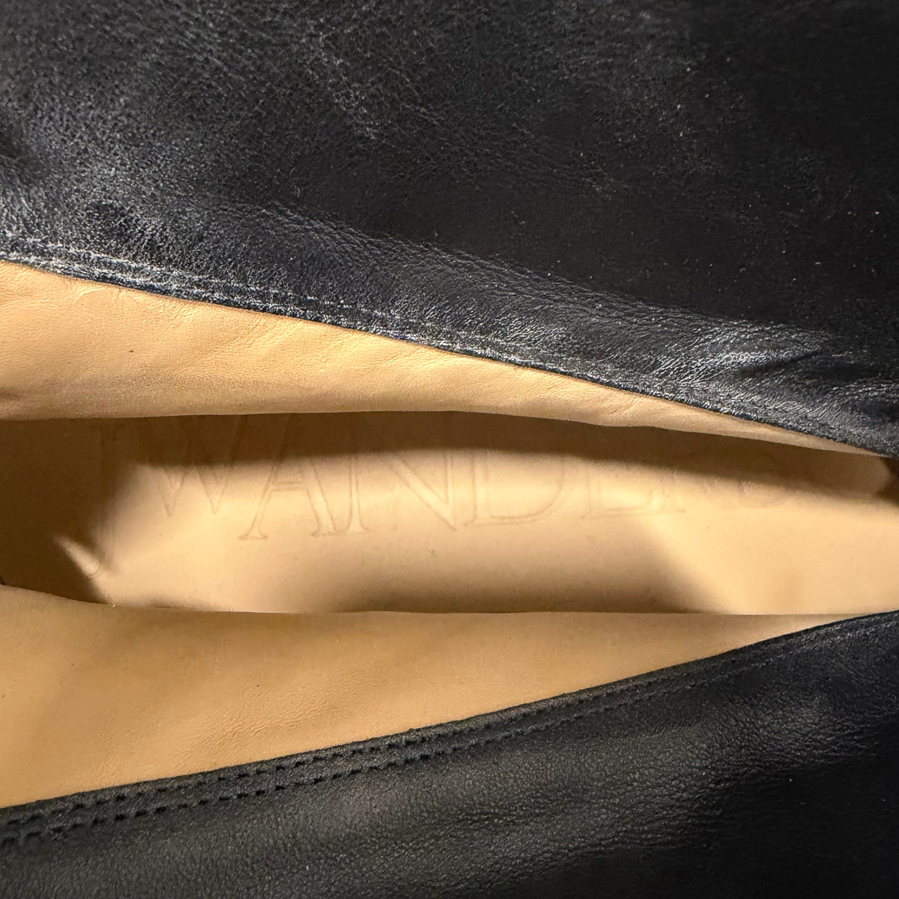JW ANDERSON(J.W.ANDERSON)/Boots/US 8/Leather/BLK/slanted boot /side zip view 3