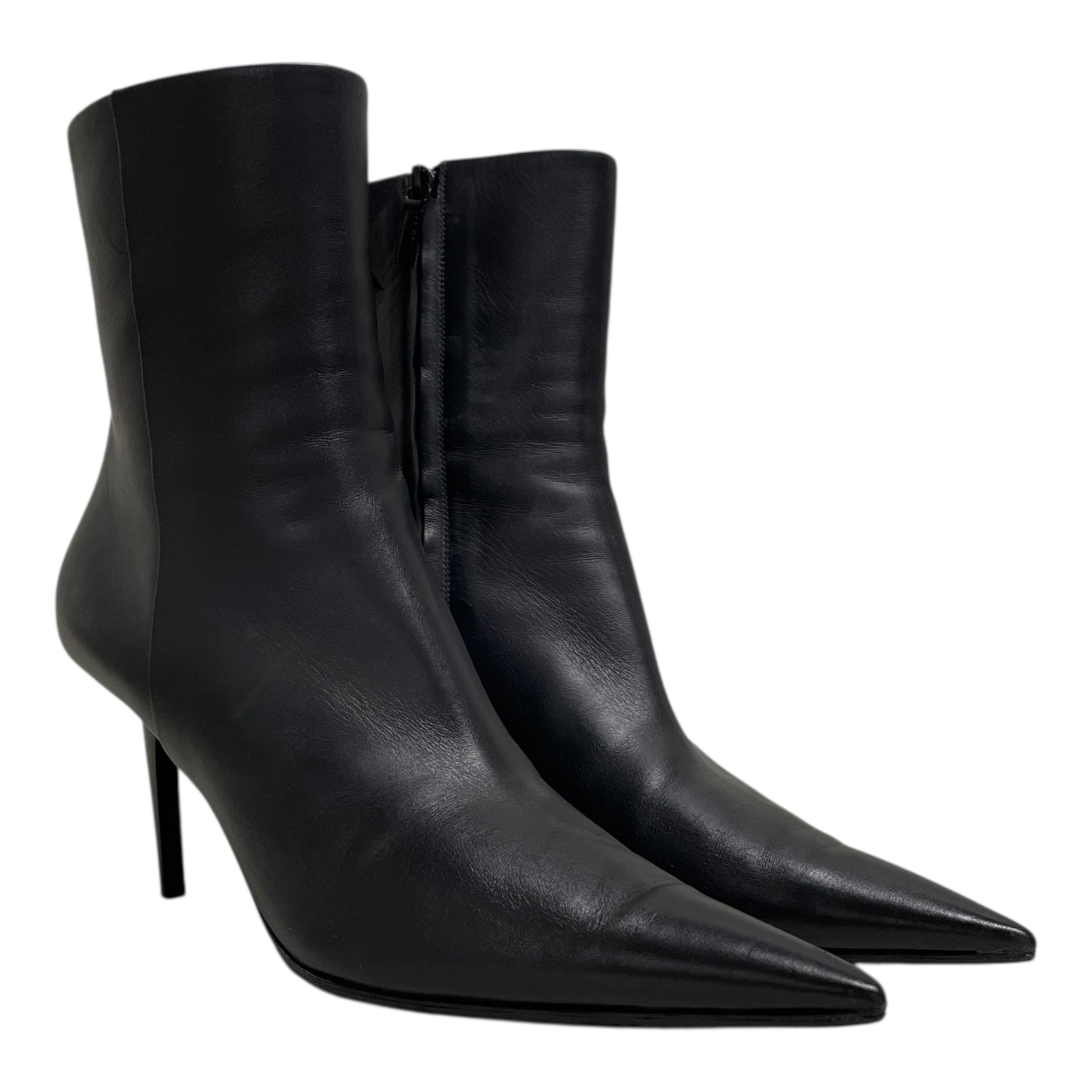 BALENCIAGA/Heels/US 8.5/Leather/BLK/KNF SHARK BOOTS view 1