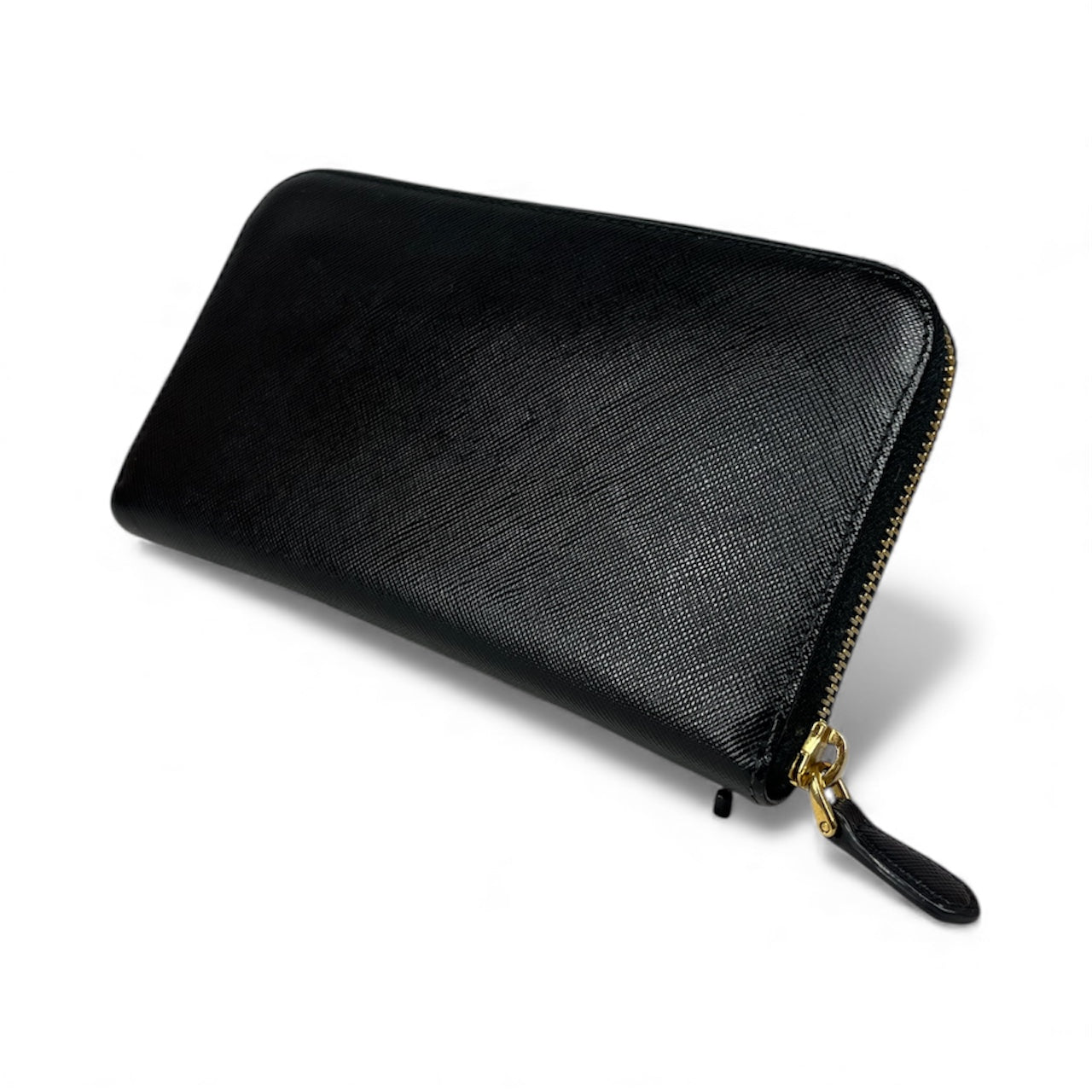 PRADA/Bifold Wallet/Leather/BLK/Saffiano Leather Wallet view 2