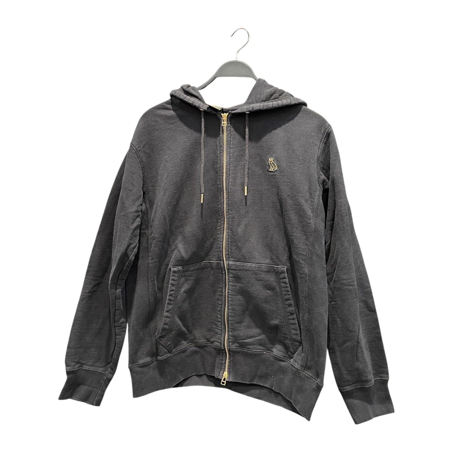 OCTOBERS VERY OWN(OVO)/Zip Up Hoodie/L/Cotton/BLK/Essential Owl Logo Zip Hoodie view 1