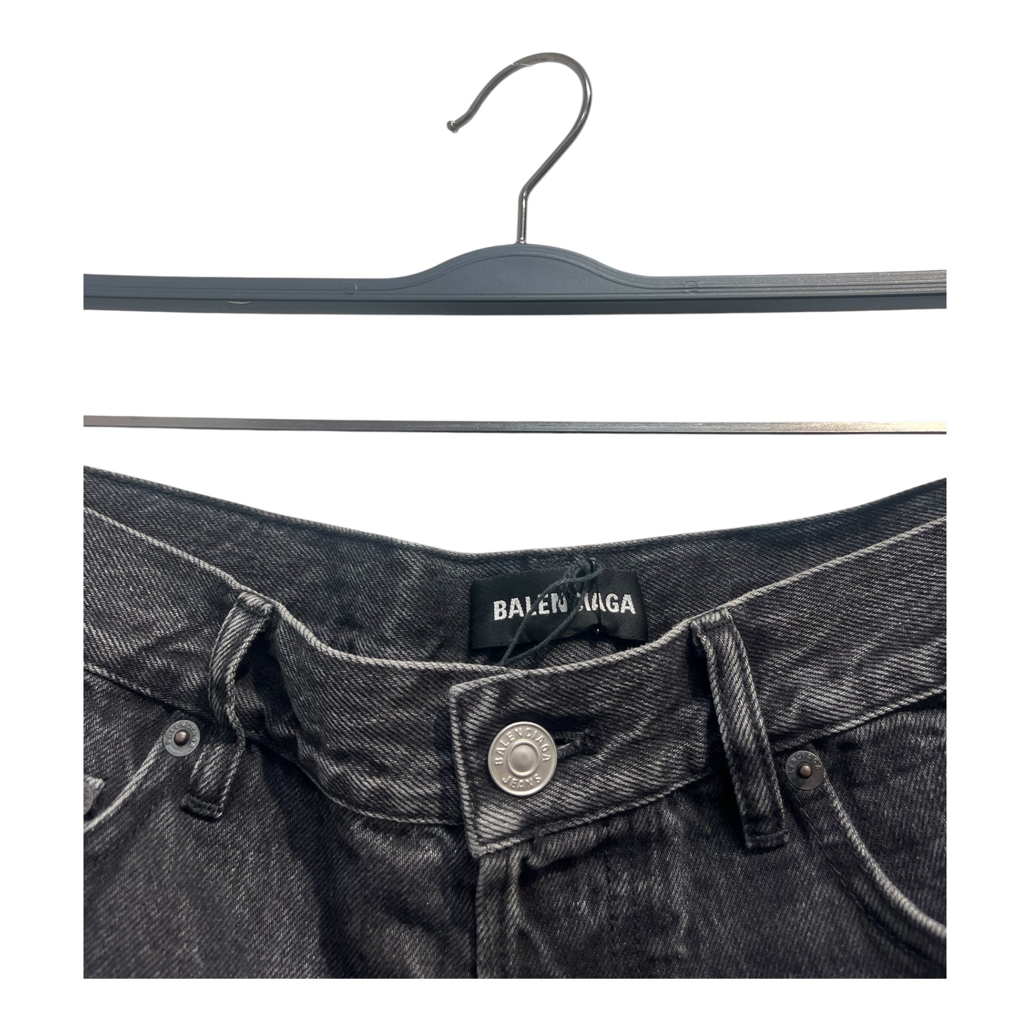 BALENCIAGA/Pants/32/Cotton/GRY/HEMMED 2019 FADED view 3