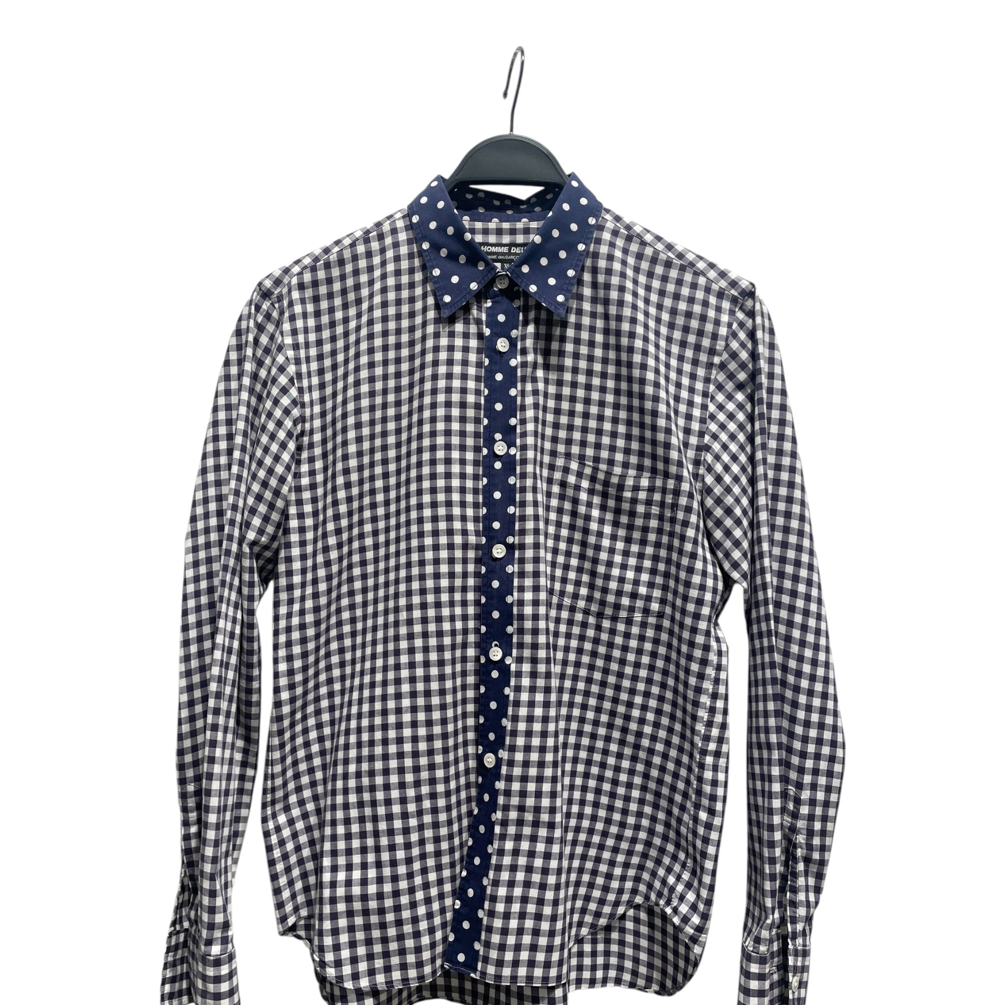 COMME des GARCONS HOMME DEUX/LS Shirt/XS/Cotton/NVY/All Over Print/ view 1