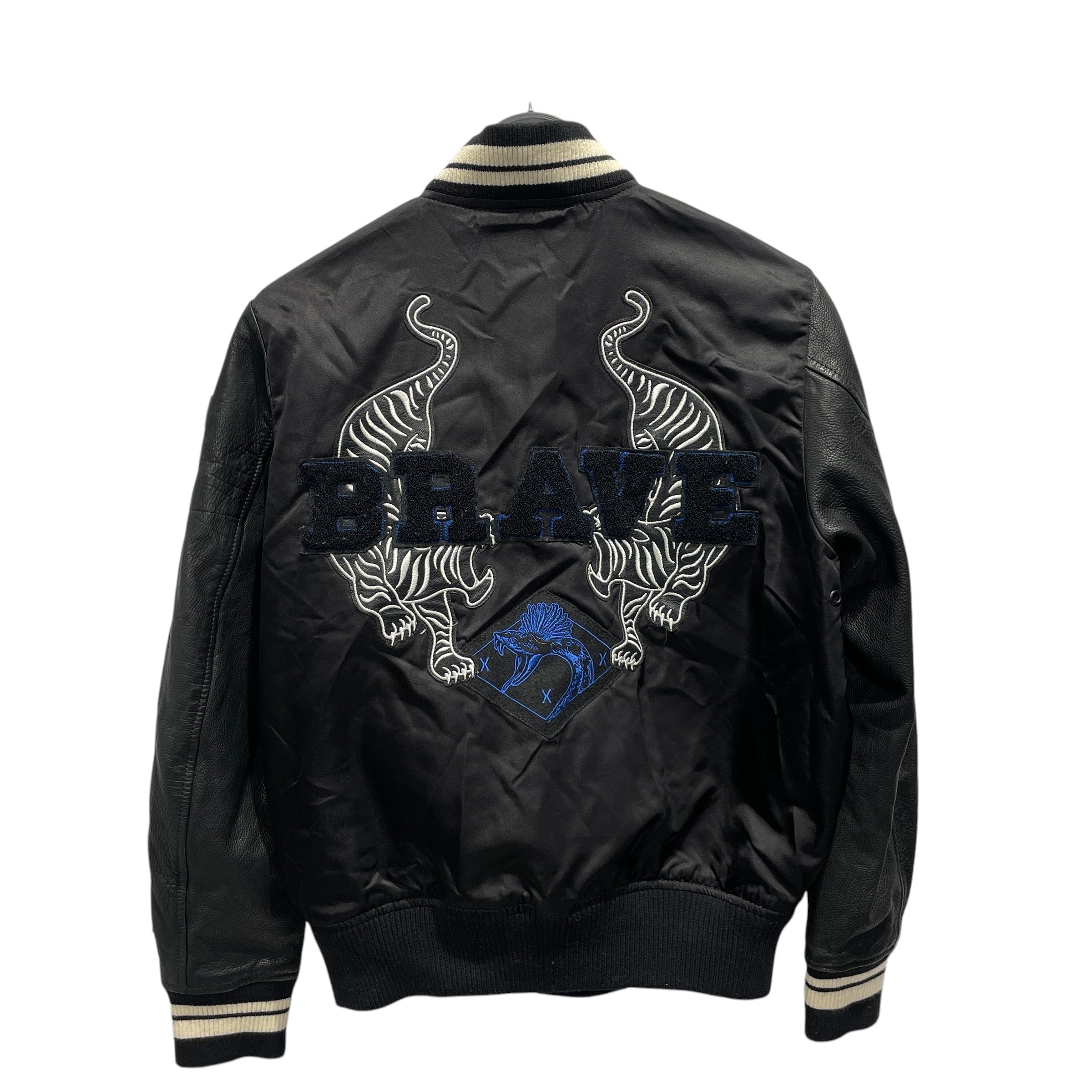 DIESEL/Jacket/S/Nylon/BLK/Graphic/"BRAVE" VARSITY JACKET view 2
