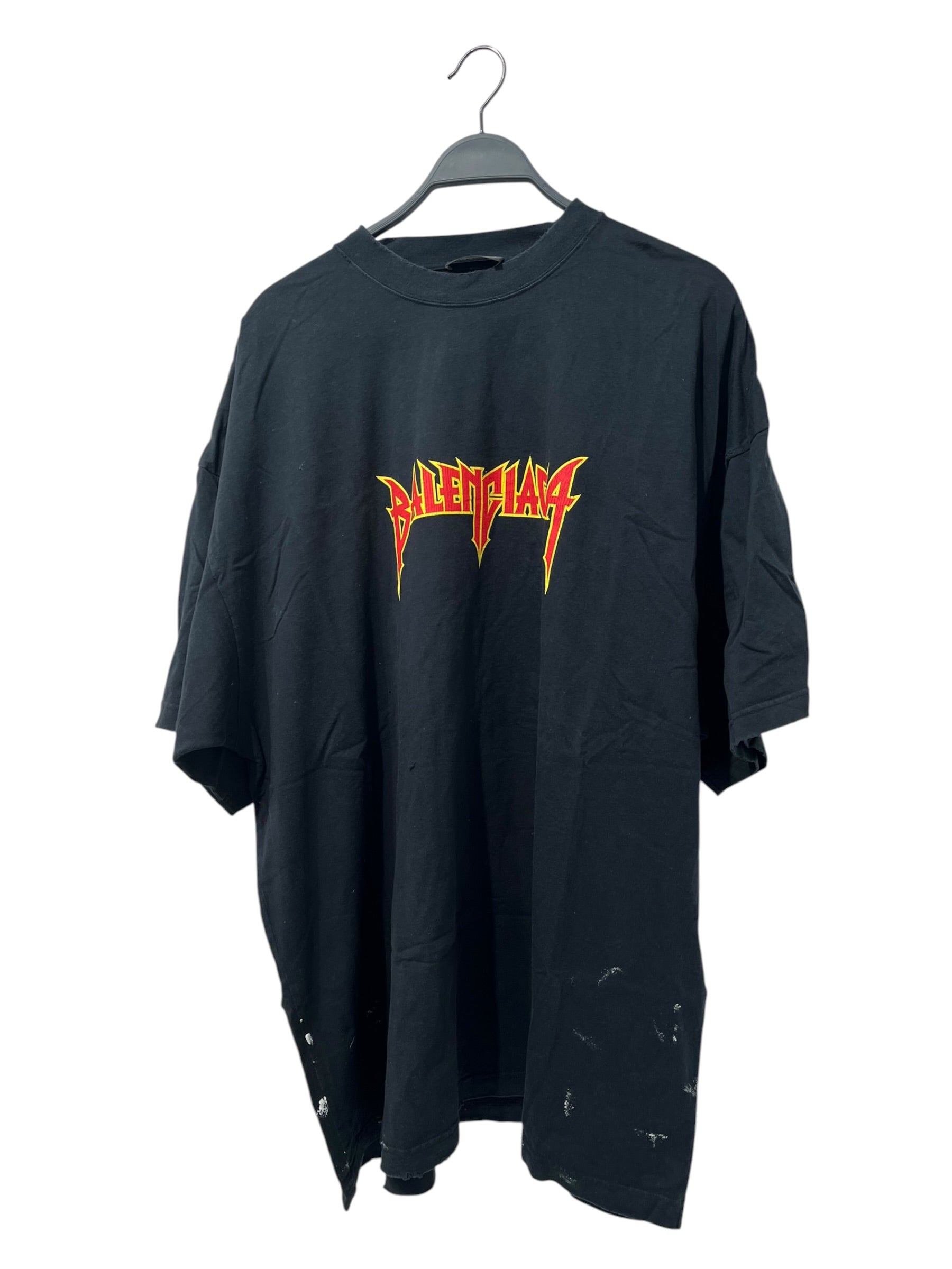 BALENCIAGA/T-Shirt/5/Cotton/BLK/Graphic/PARIS METAL LOGO TEE view 1