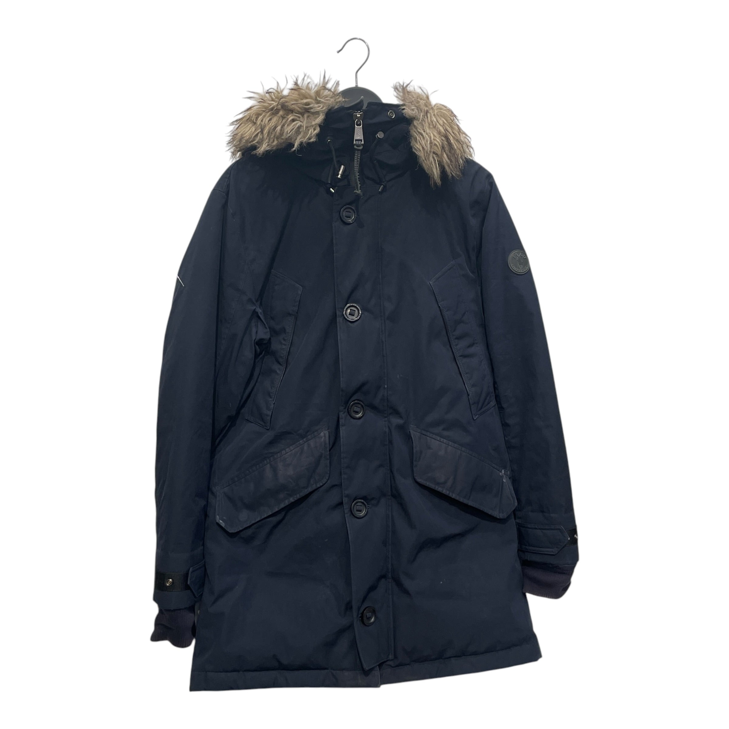 POLO RALPH LAUREN/Peacoat/S/Nylon/NVY/QUAD POCKET/FUR TRIM HOOD view 1