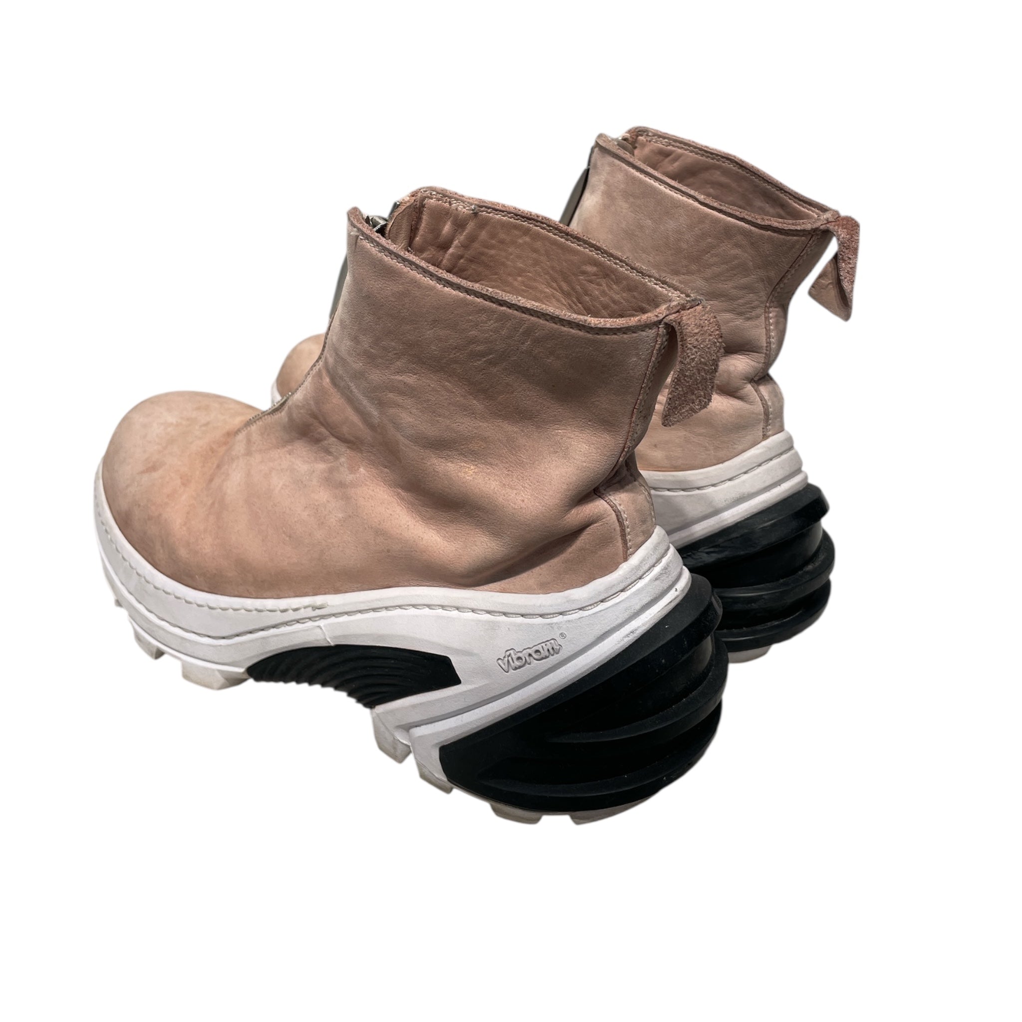 1017 ALYX 9SM(ALYX)/Hi-Sneakers/EU 42/Leather/BEG/Vibram Sole Front Zipper view 2