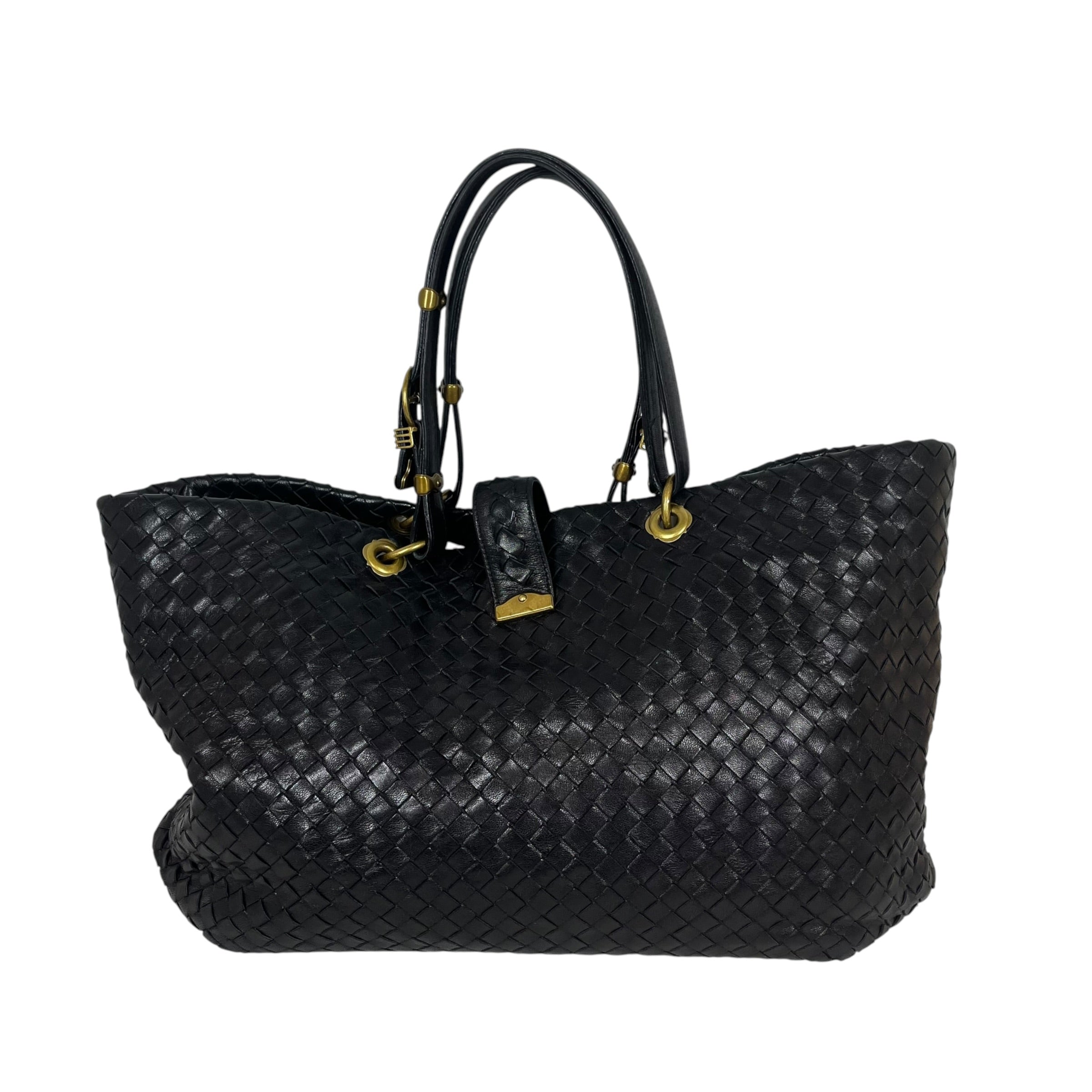 BOTTEGA VENETA/Hand Bag/Leather/BLK/Intrecciato Capri Bag view 2