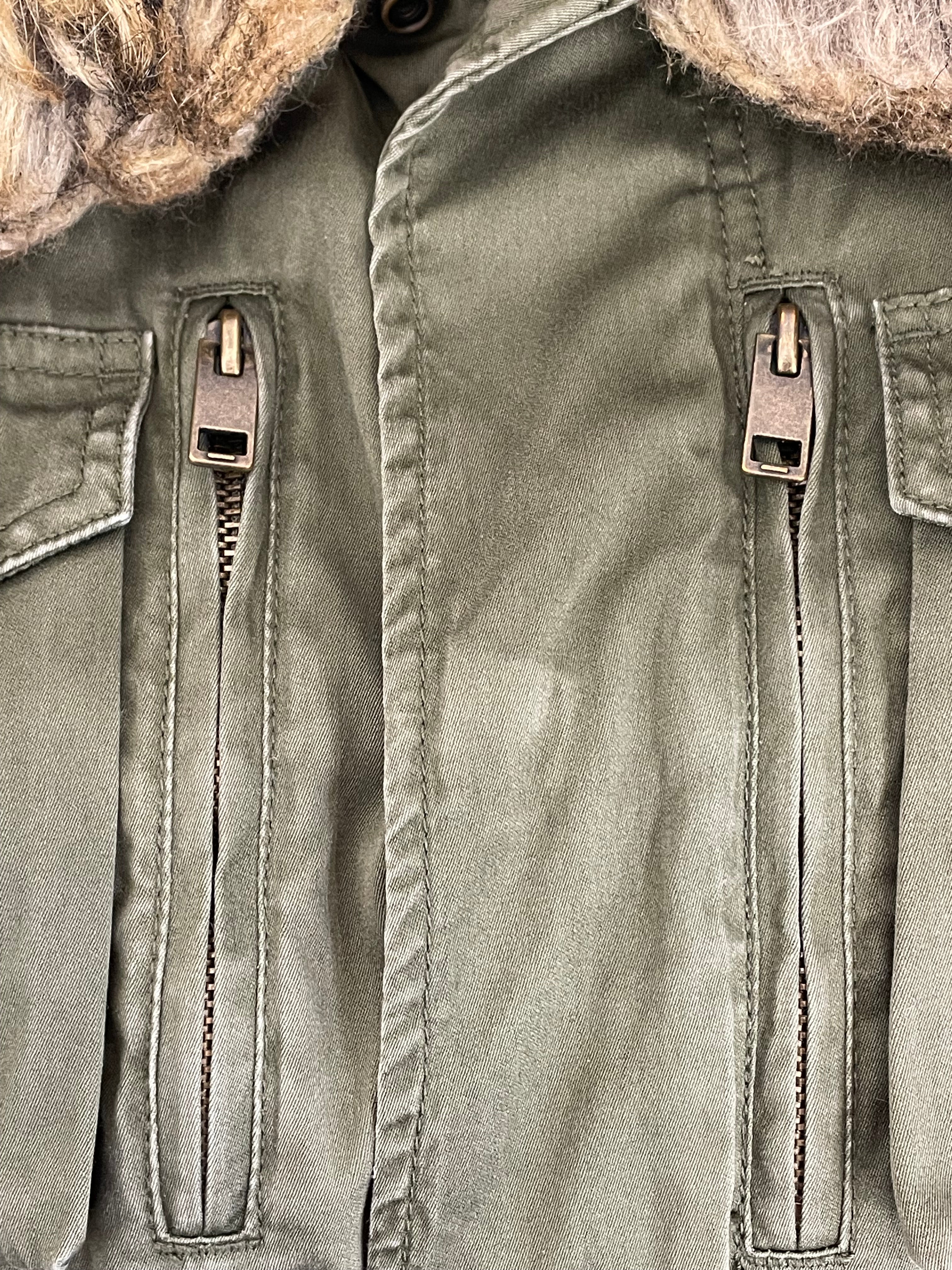 DIESEL/Mountain Parka/XS/Cotton/GRN/FUR COLLAR view 4