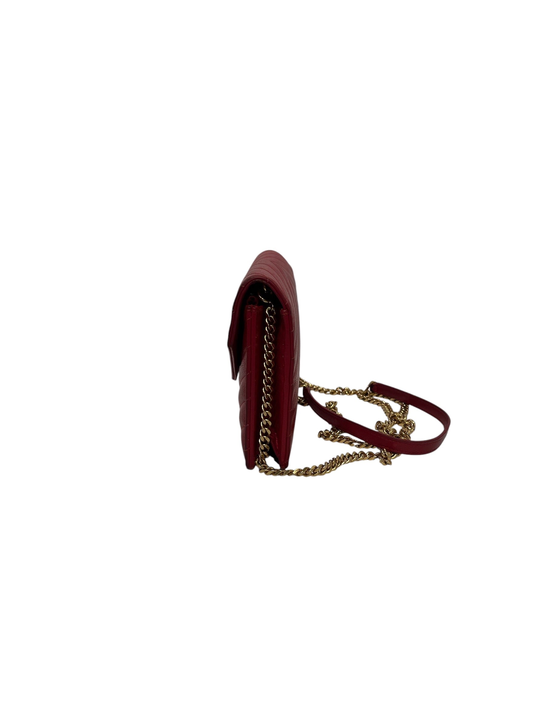 SAINT LAURENT/Cross Body Bag/Leather/RED/ view 2