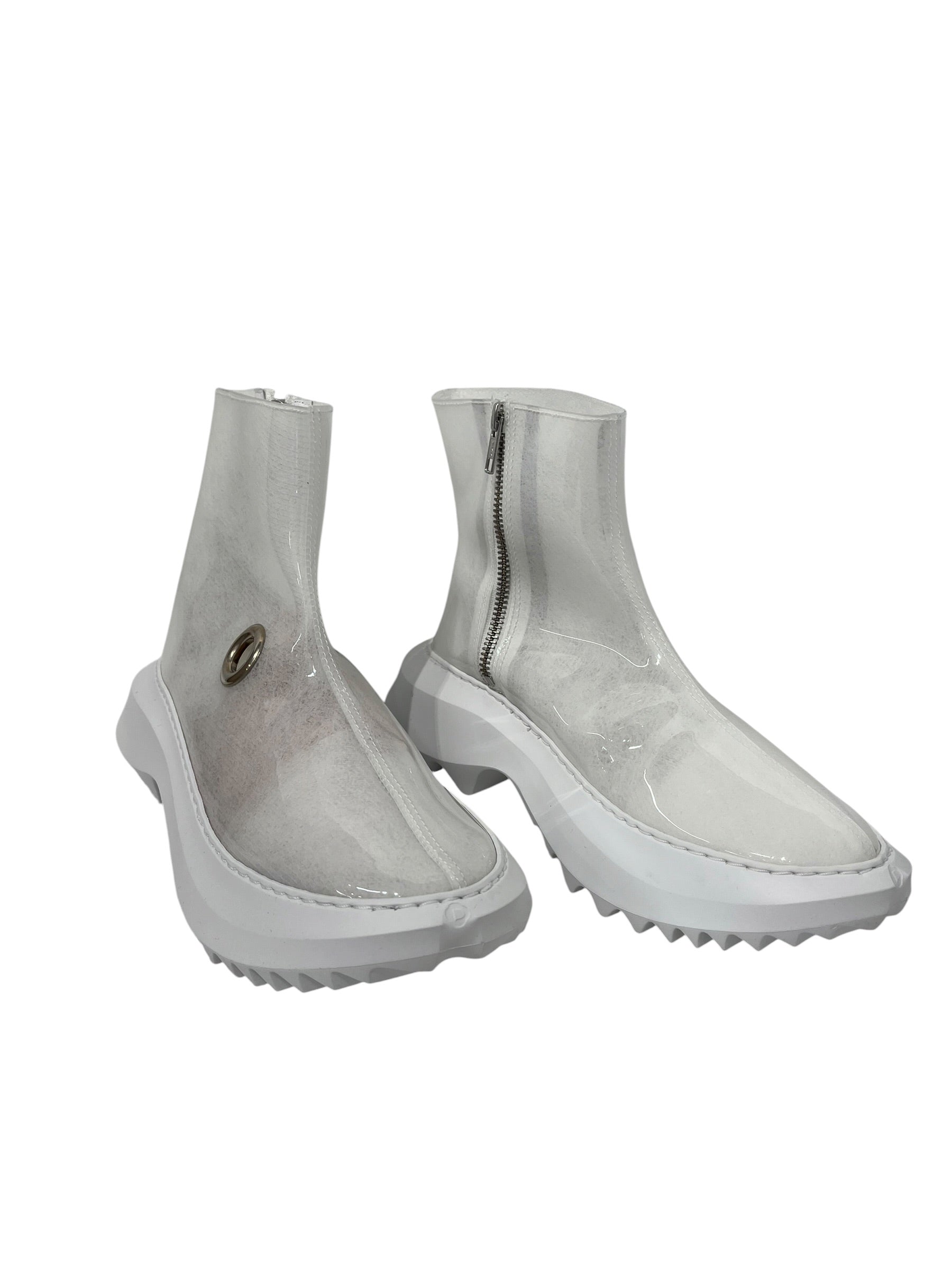 PHILEO/COMME des GARCONS/Boots/EU 39/WHT/Side Zip/METAL RIVET HOLE PLASTIC view 1