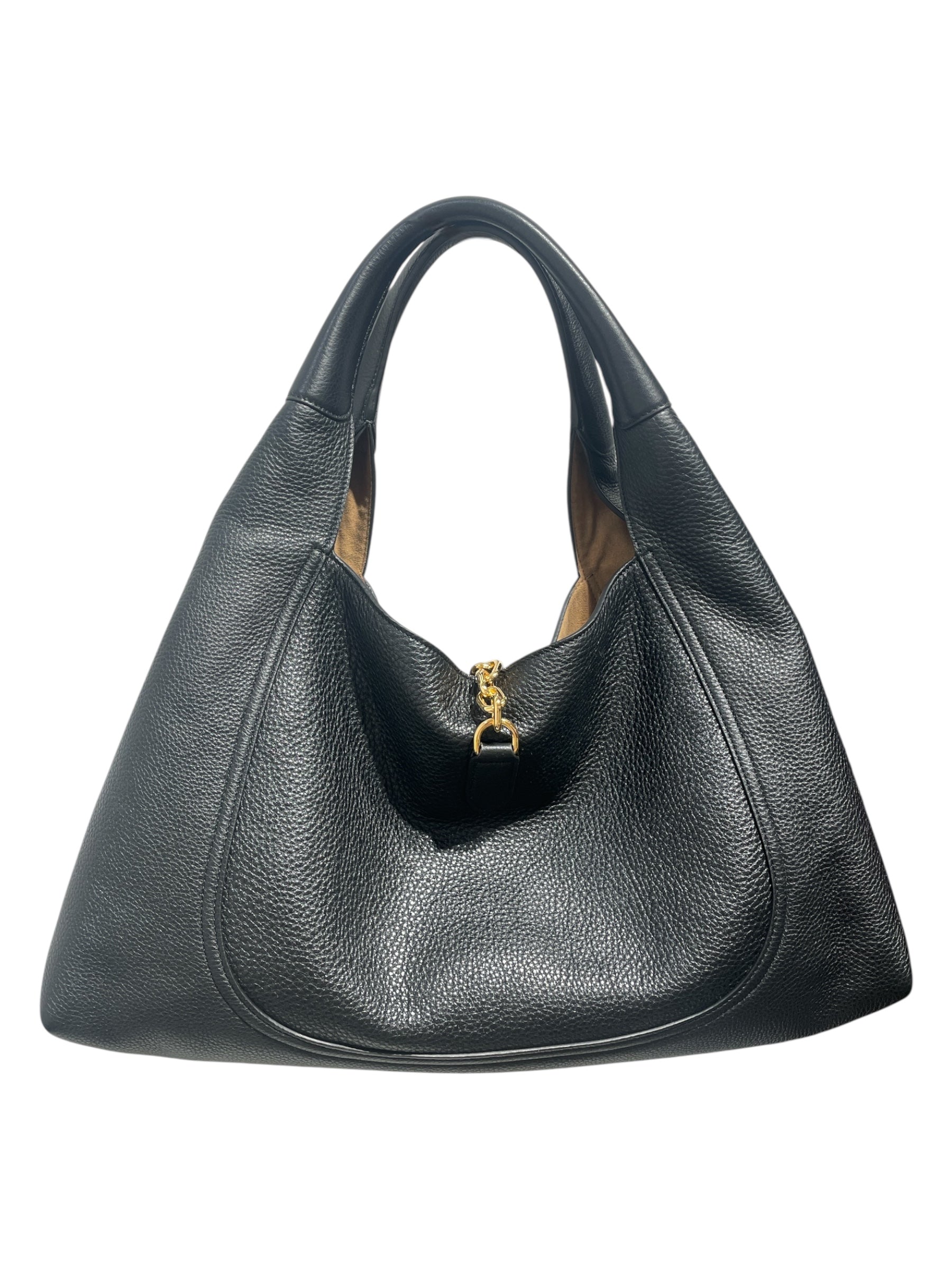 GUCCI/Hand Bag/Leather/BLK/Softit Maxi Shoulder Bag view 2