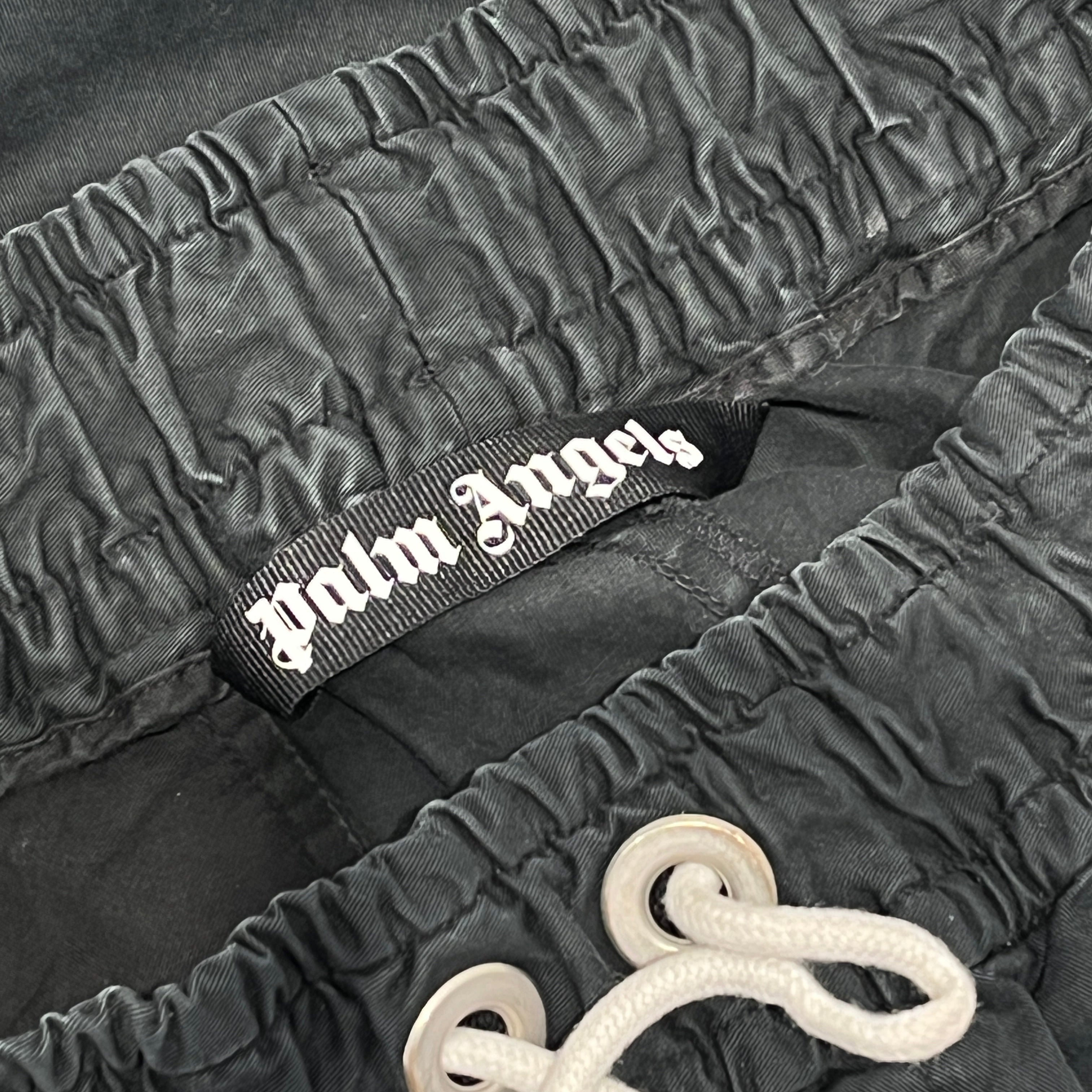 Palm Angels/Shorts/S/Cotton/BLK/Stripe/GREEN STRIPE view 5
