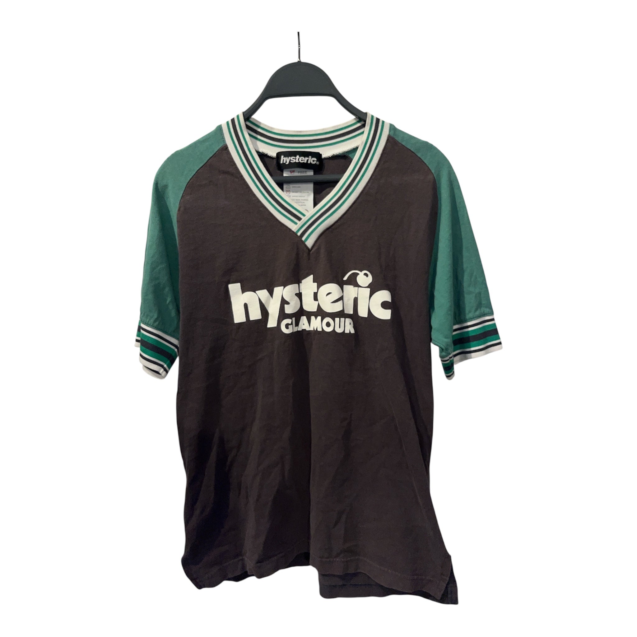 HYSTERIC GLAMOUR/T-Shirt/Cotton/PPL/GRN SLEEVES DRK PPL JERSEY view 1