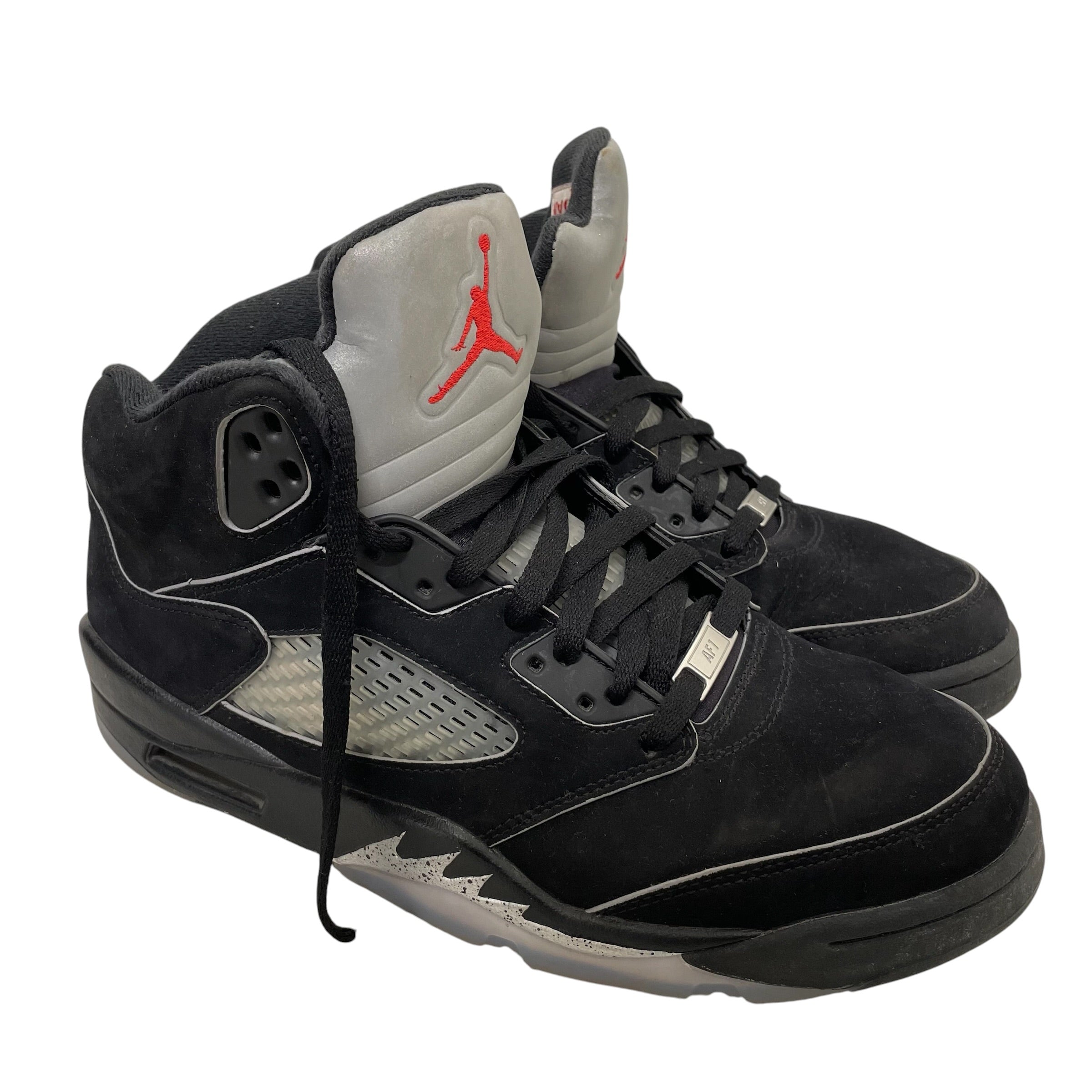 NIKE/Hi-Sneakers/US 10.5/BLK/Retro 5 OG  Black Metallic view 1