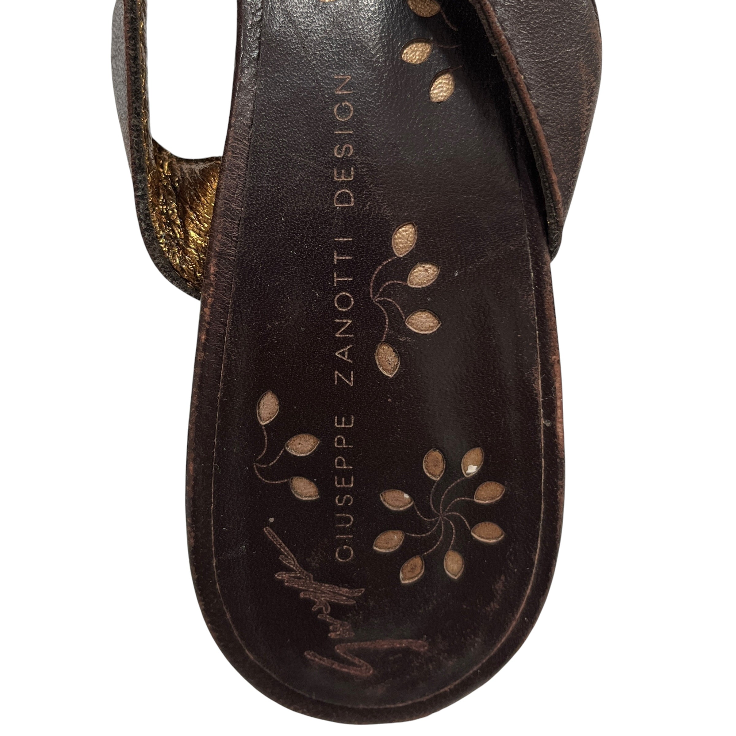 GIUSEPPE ZANOTTI DESIGN/Heels/US 8.5/Leather/BRW/Flower Embellishments view 3
