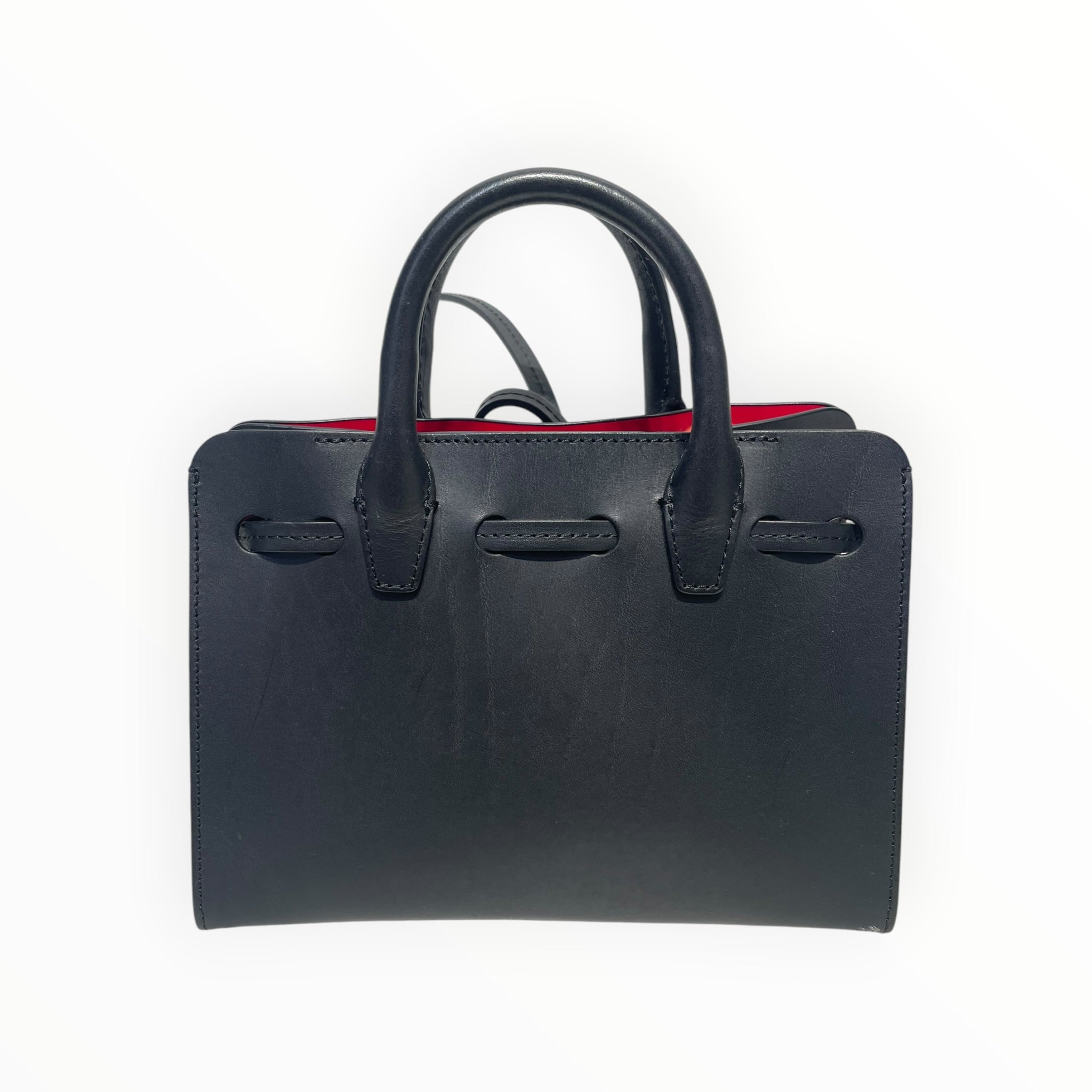 Mansur Gavriel/Cross Body Bag/Leather/BLK/front leather tie view 4