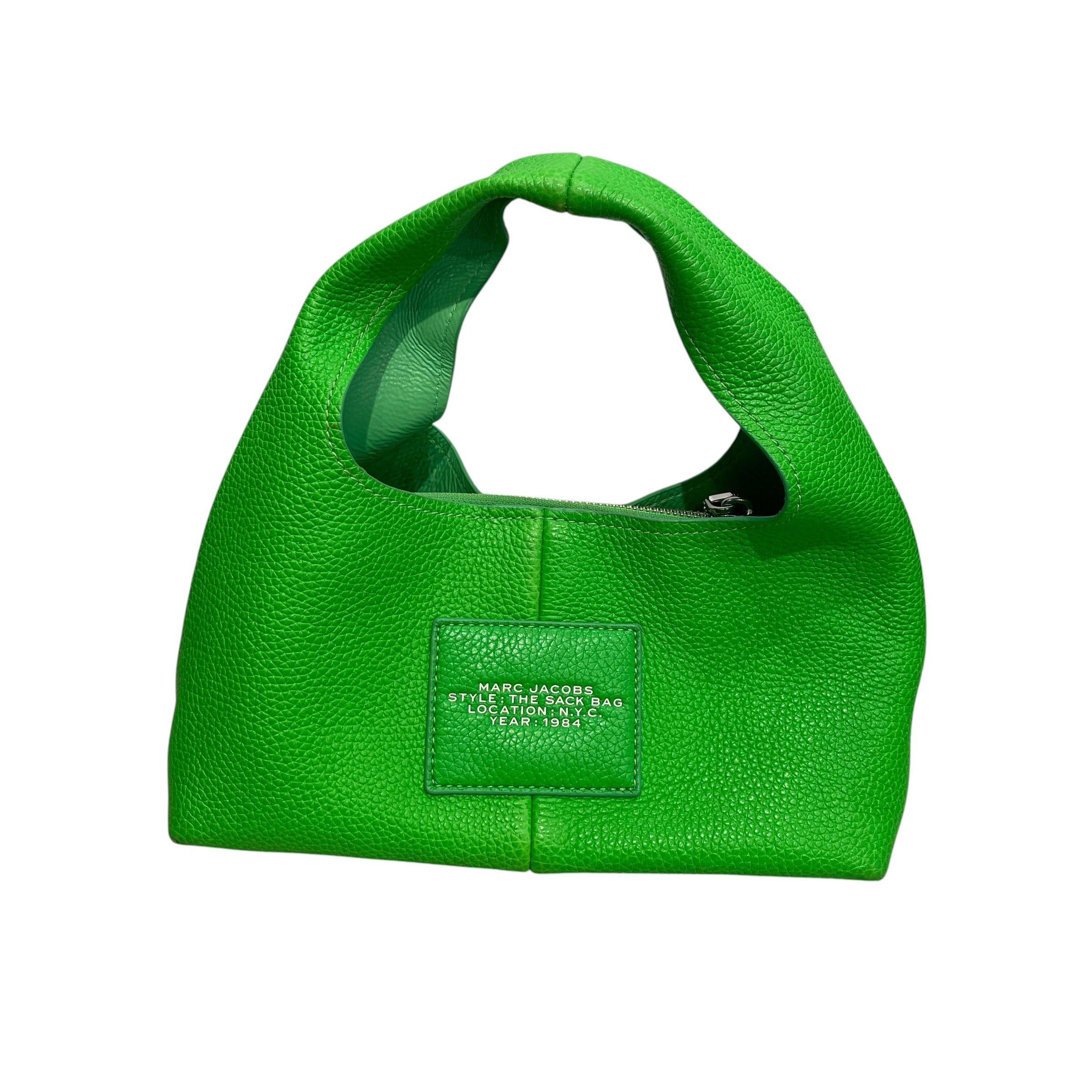 MARC JACOBS/Hand Bag/Leather/GRN/THE SACK BAG NEON GRN view 2